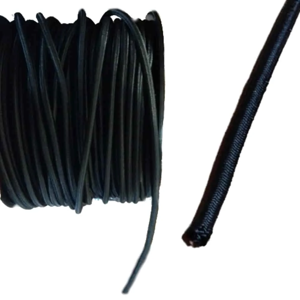 Expanderseil 8 mm, schwarz, 1 m, Gummiseil, UV-beständig