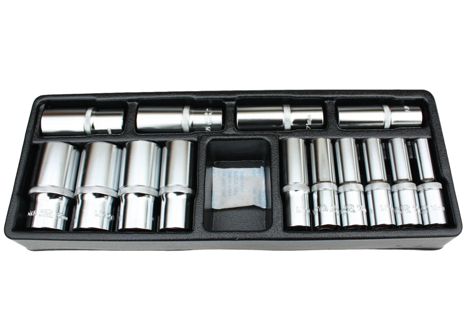 Stecknuss Satz, 1/2 Zoll, 14-teilig, 10-32mm, Nusskasten, Cr-V Qualität