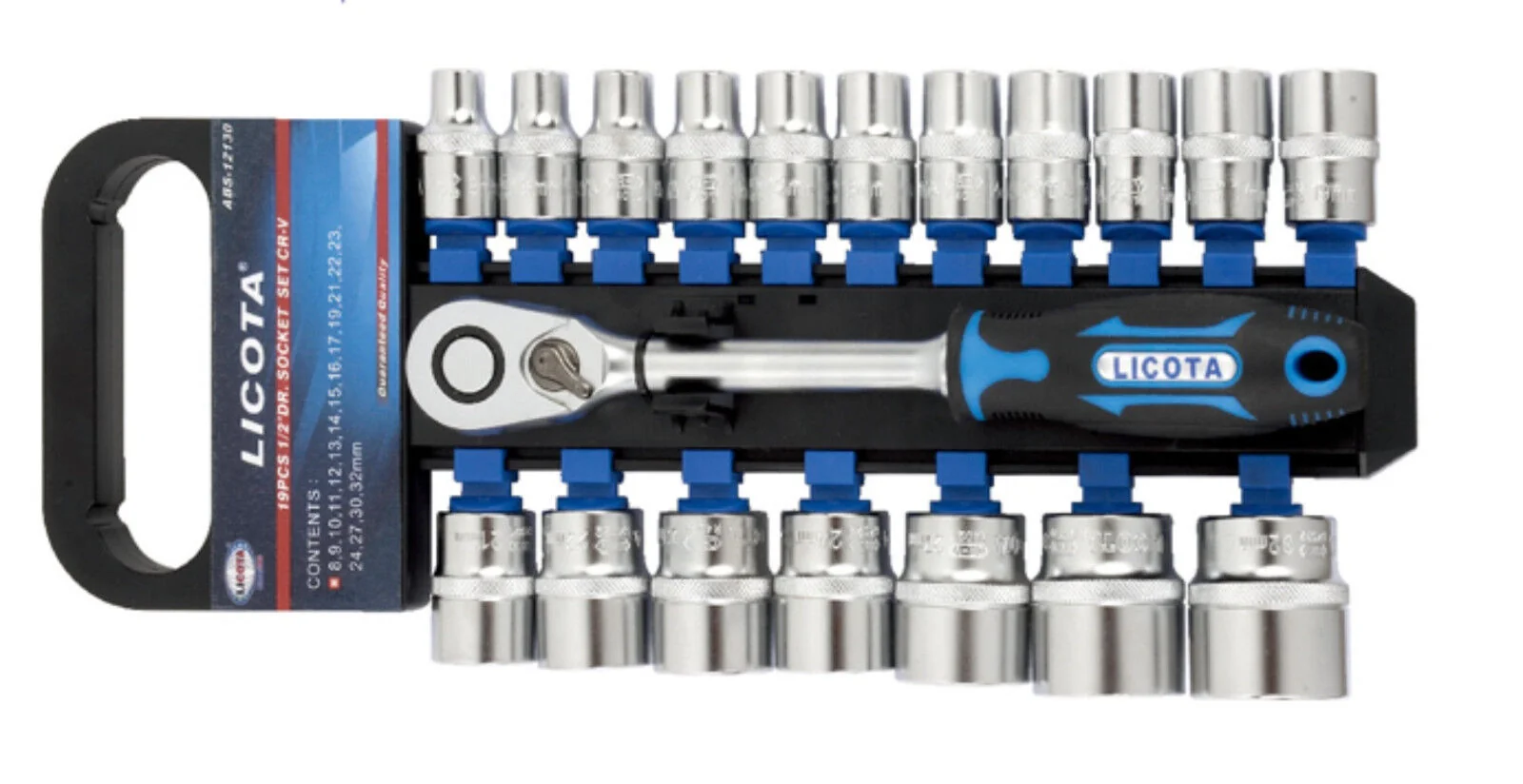 Steckschlüssel Satz, 1/2 Zoll Nusskasten, 19-teilig, Industrie, Knarre