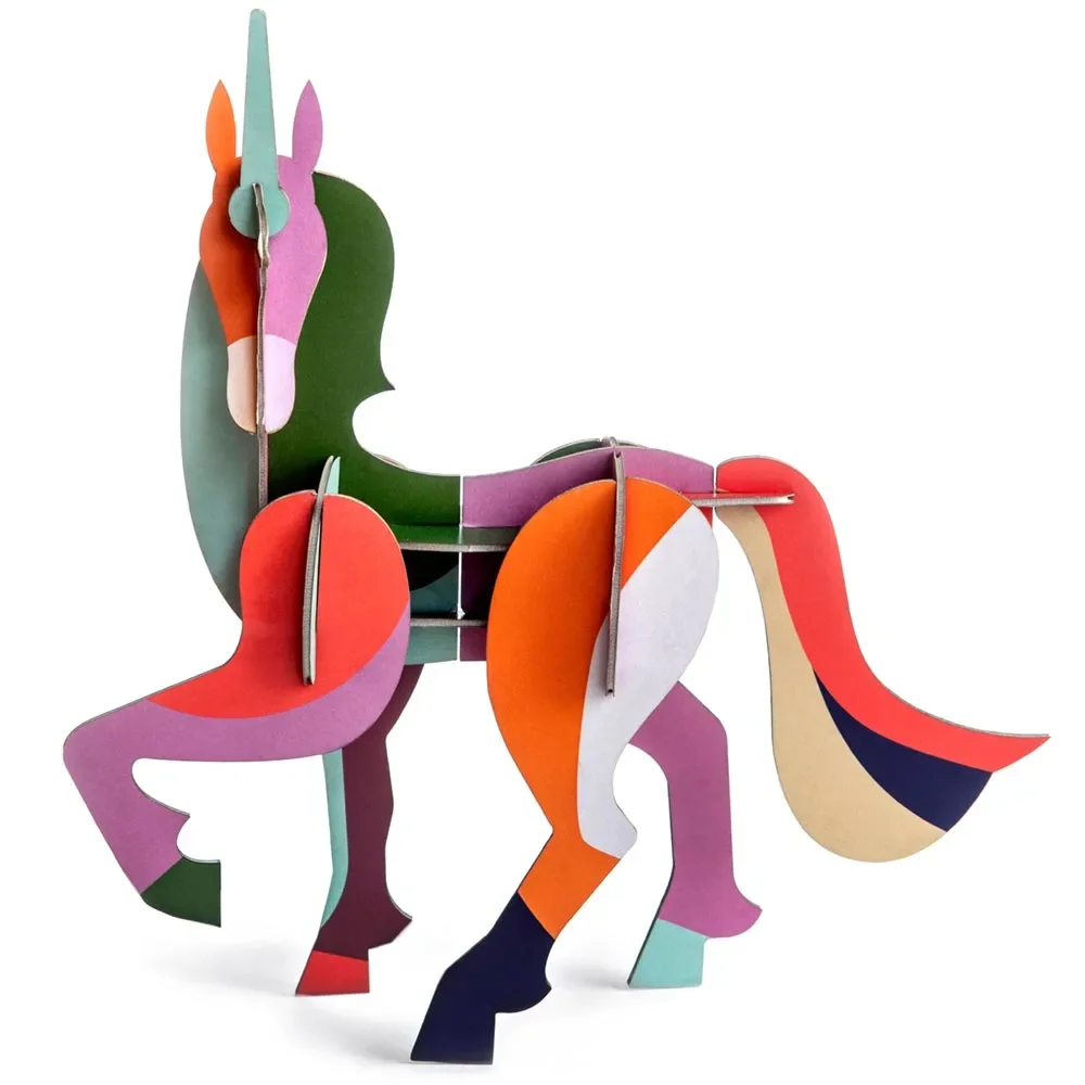 studio ROOF 3D Einhorn Pappe