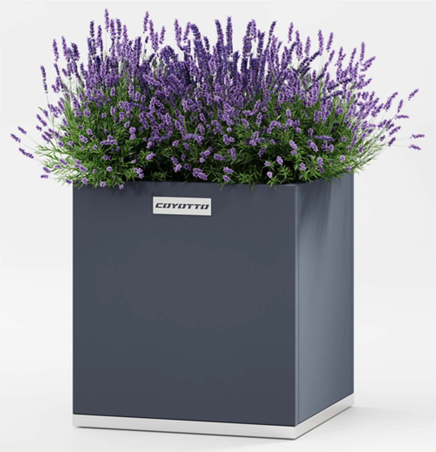 Quadratischer Stahl Pflanzkübel 60x60x75cm, Verzinkt, Metall Pflanzgefäß