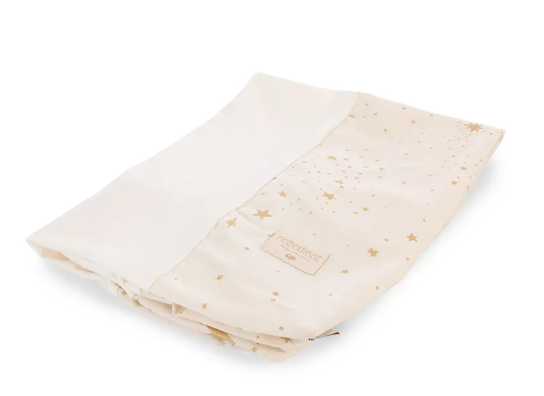 Nobodinoz Wickelauflagenbezug - Calma, goldene Sterne natur