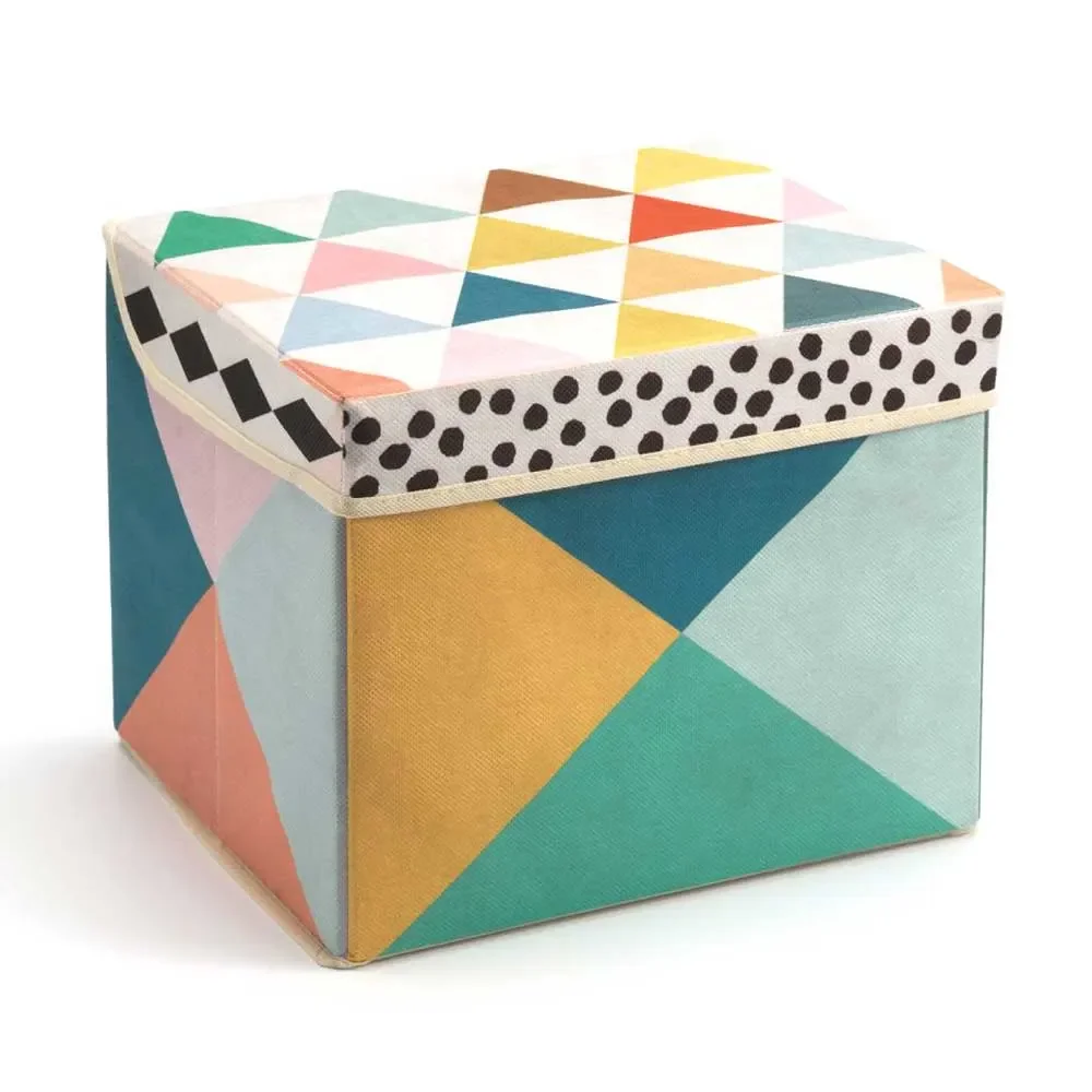 Djeco Aufbewahrung  Hocker bunt