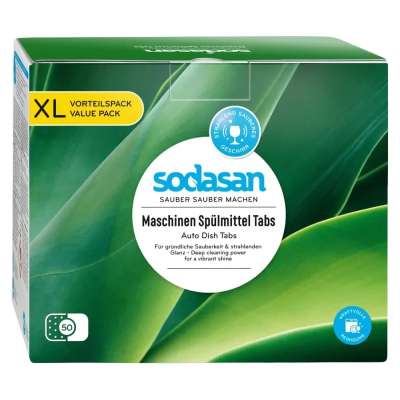 SODASAN Maschinenspülmittel Tabs XL 50 Stück Vorteilspackung