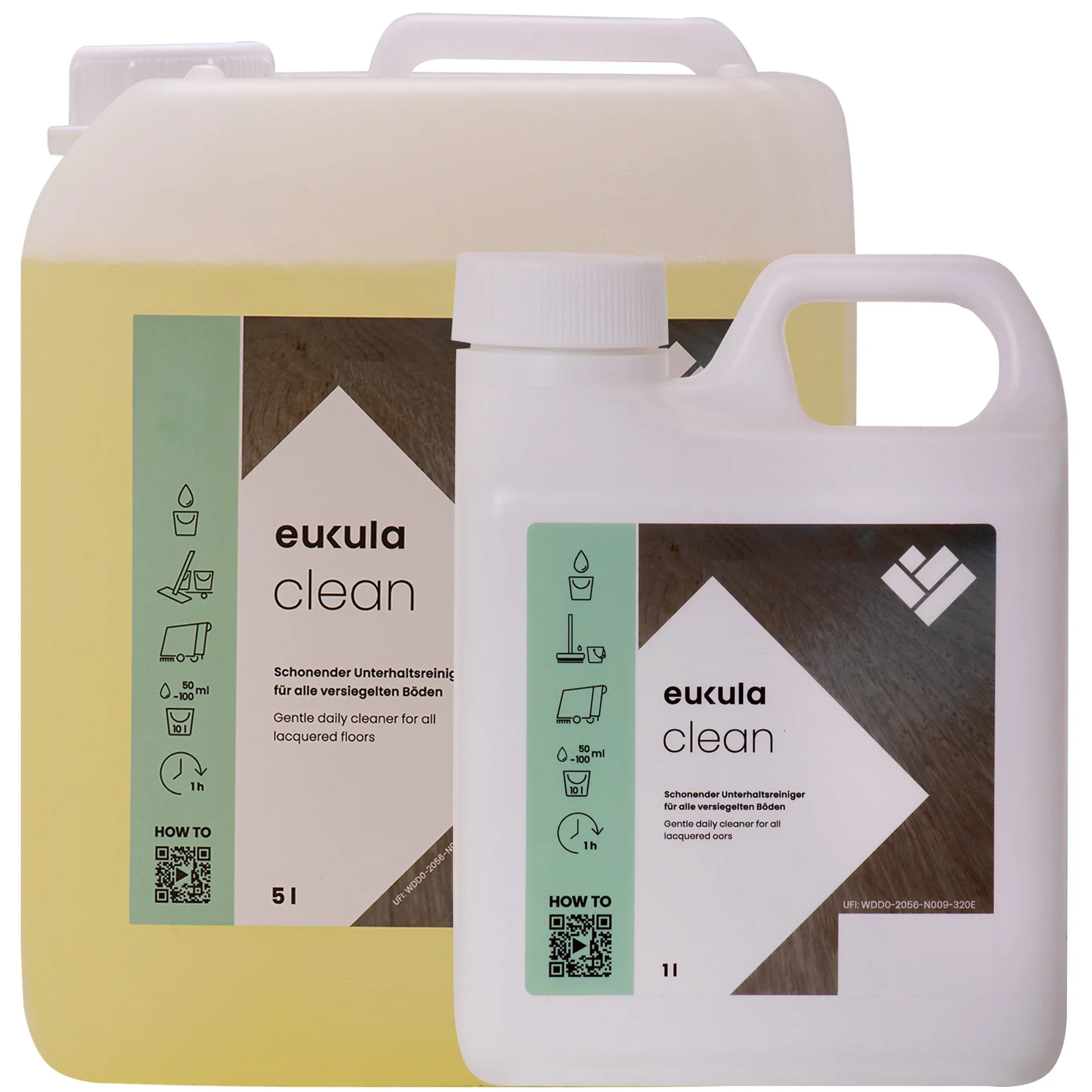 eukula clean Reinigungskonzentrat in verschiedenen Größengebinden
