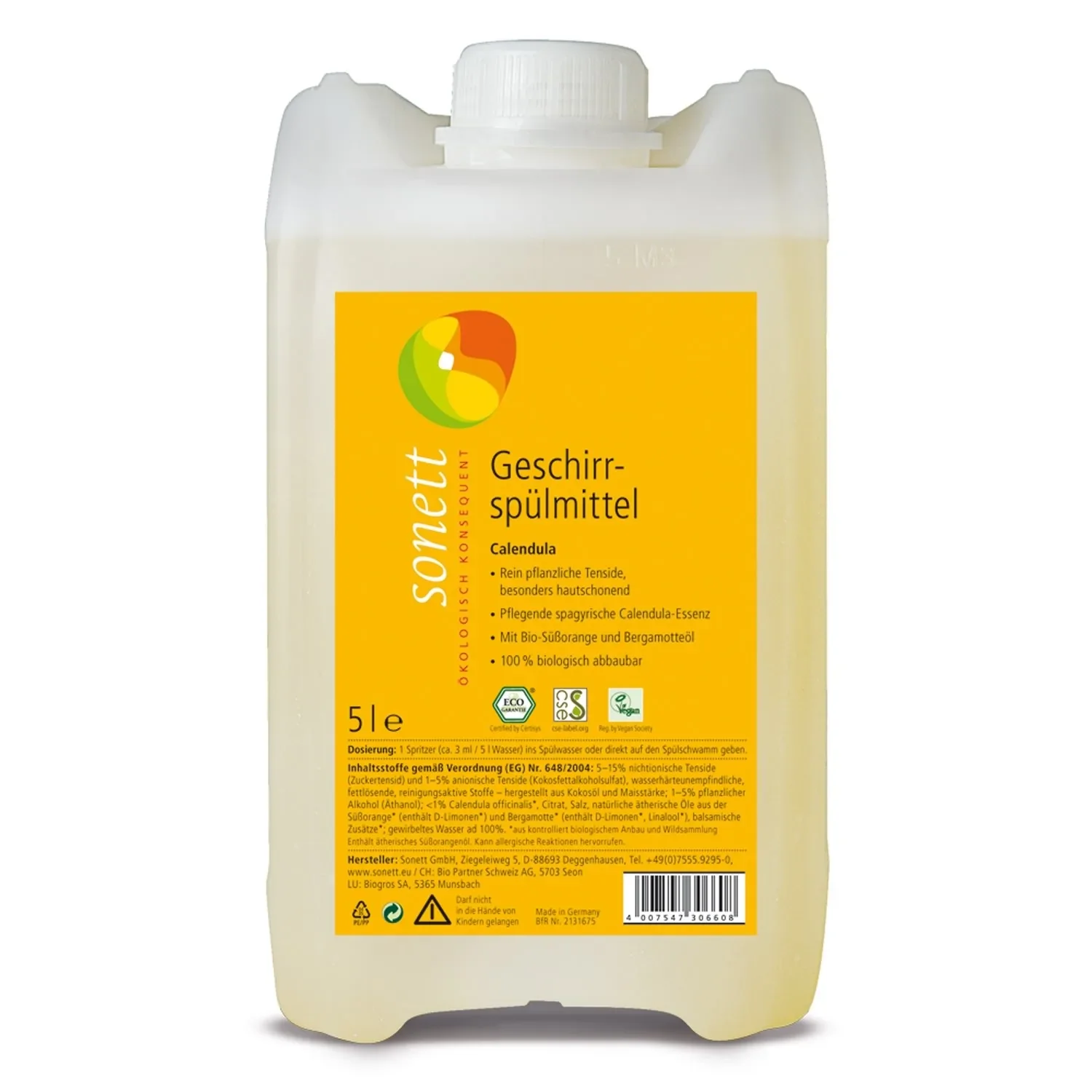 SONETT Geschirrspülmittel CALENDULA 5 Liter