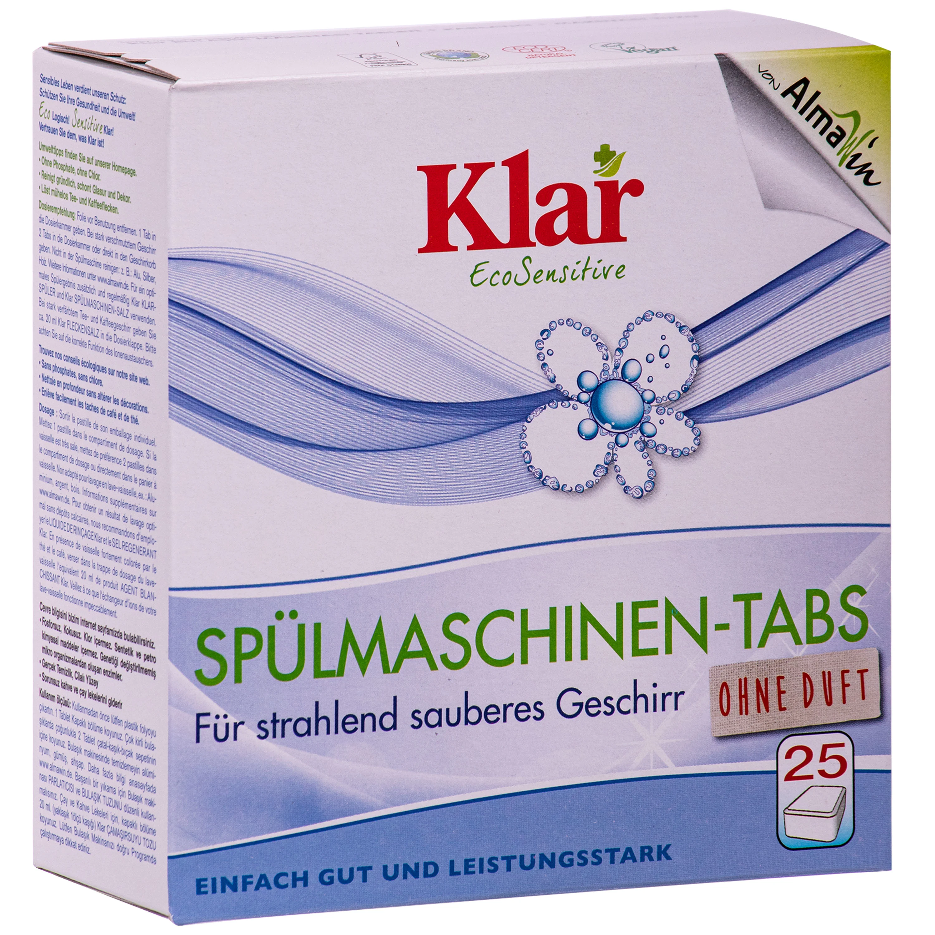 KLAR Spülmaschinentabs 25 Tabs á 20 g