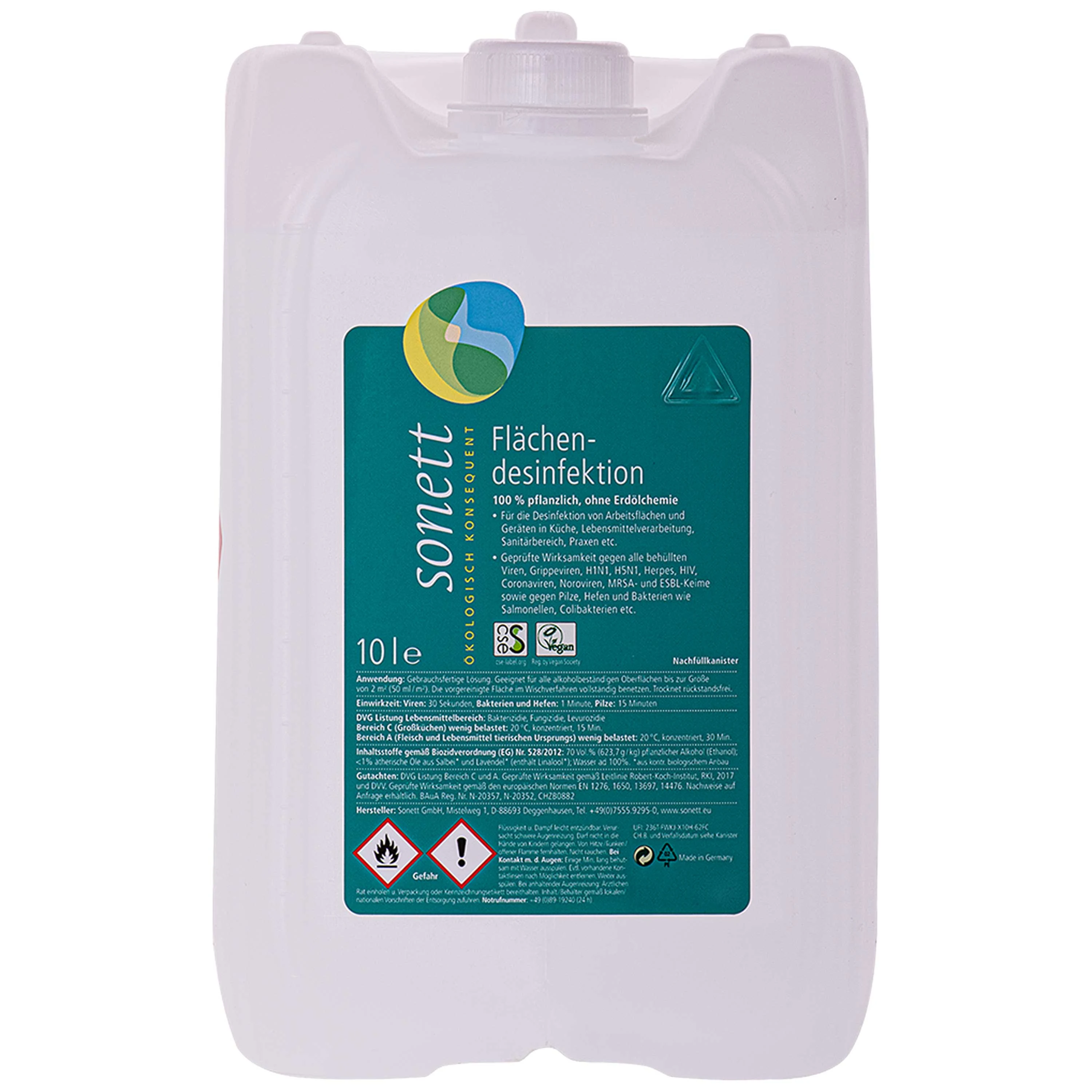 SONETT Flächendesinfektion 10 Liter DVG gelistet