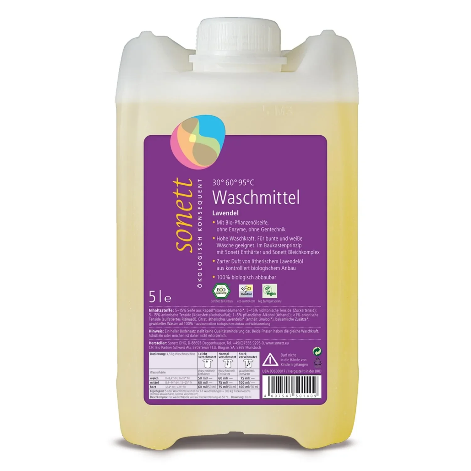 SONETT Waschmittel flüssig Lavendel 5 Liter