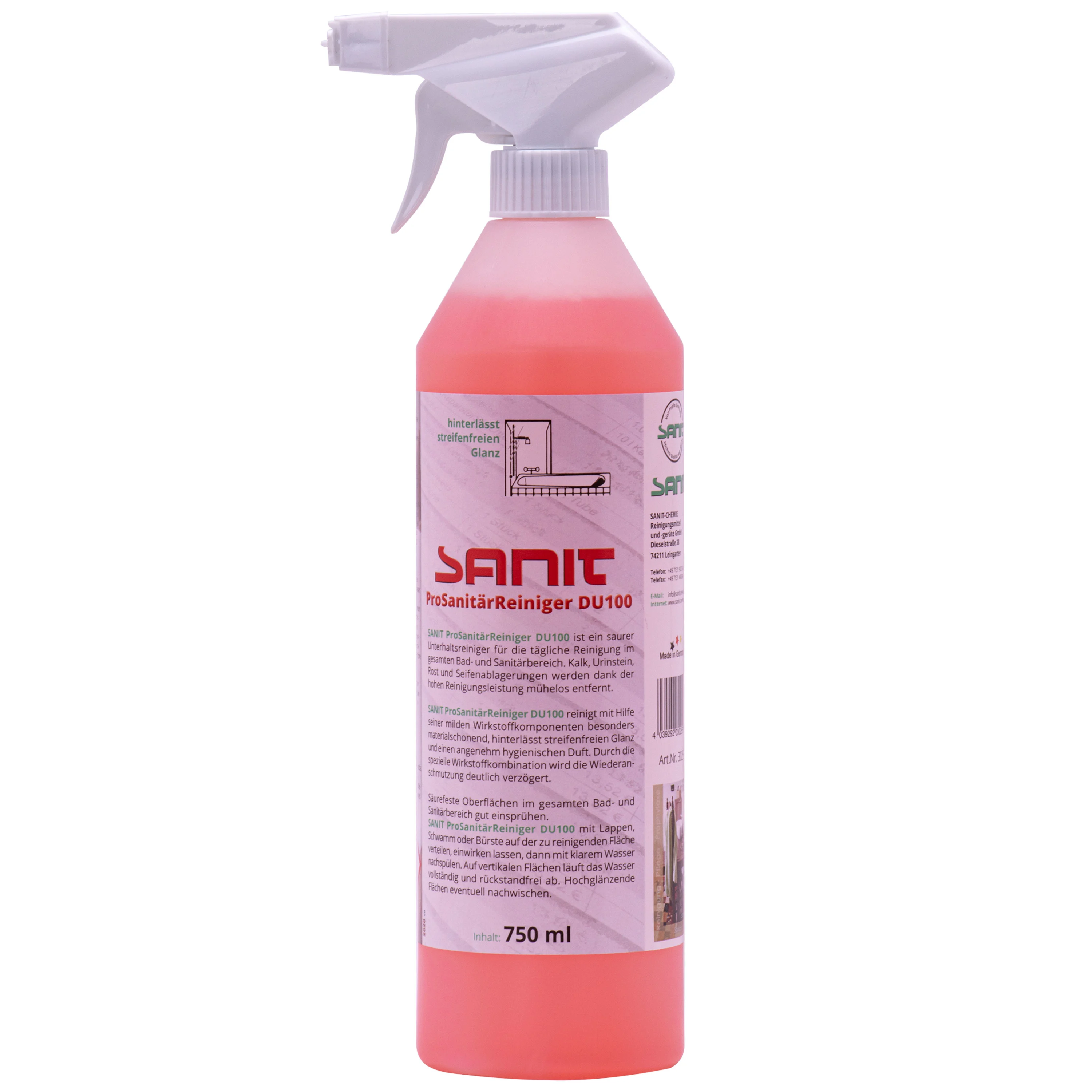 SANIT Pro Sanitär Reiniger DU 100 - 750 ml