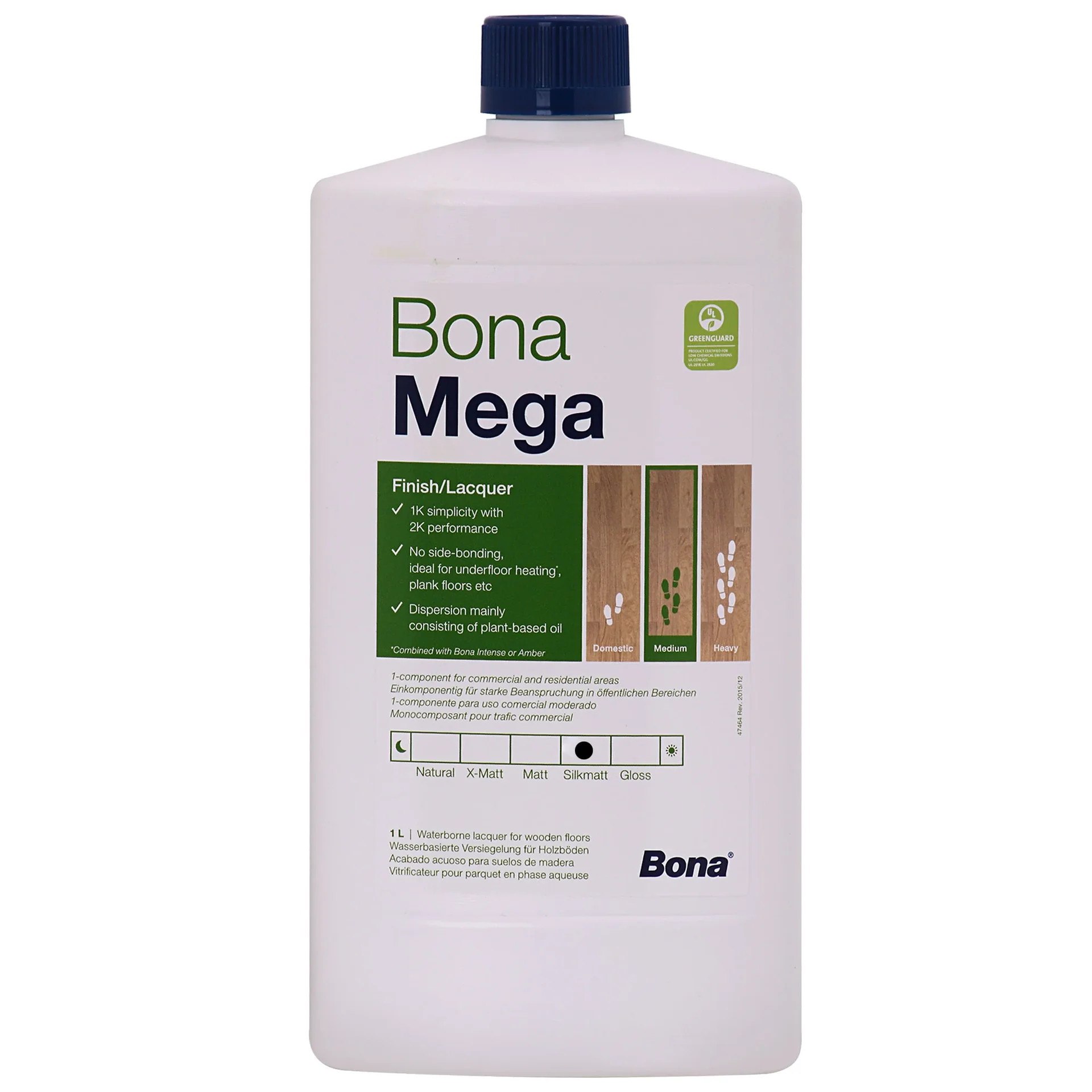 BONA MEGA Parkettlack halbmatt 1 Liter silkmatt
