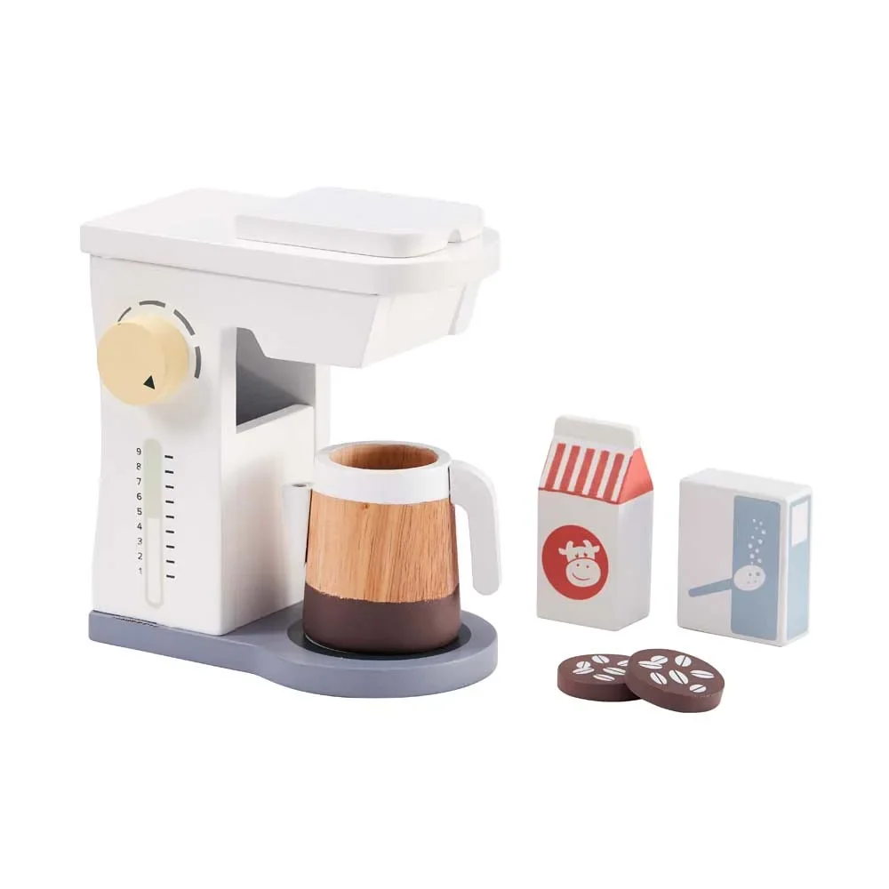Kids Concept Spiel Kaffeemaschine aus Holz mit Zubehör