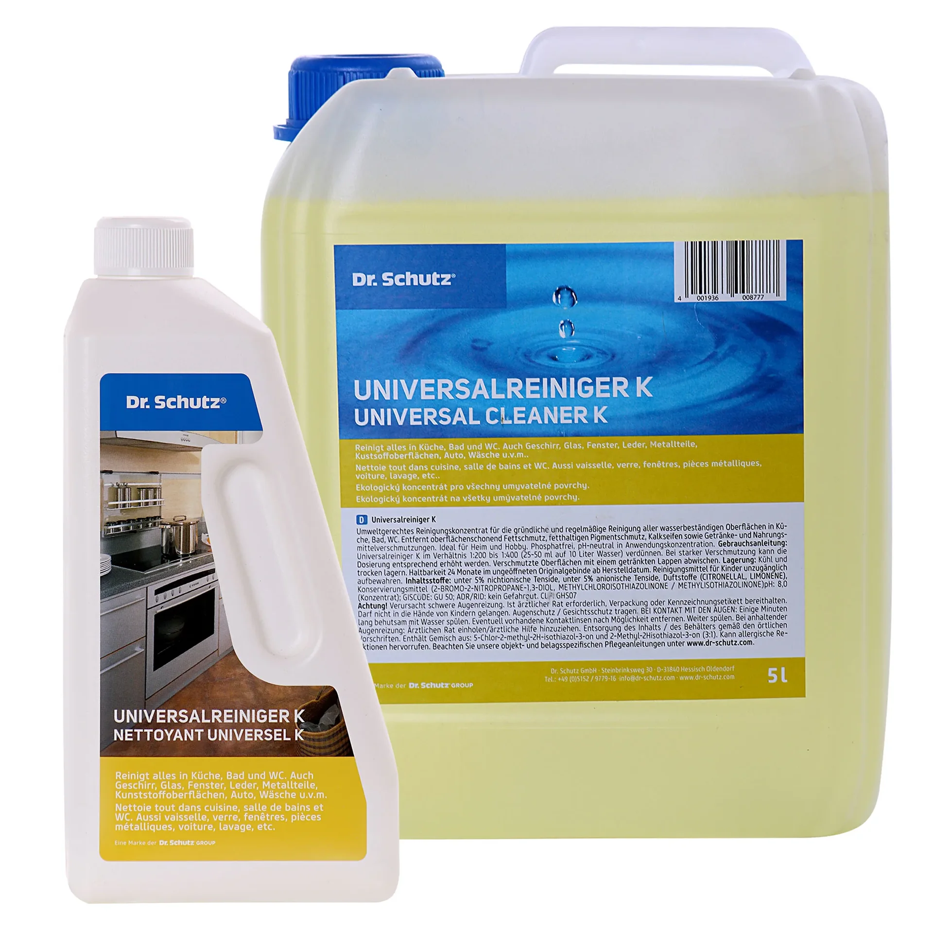 DR. SCHUTZ Universal Reiniger K in verschiedenen Größengebinde