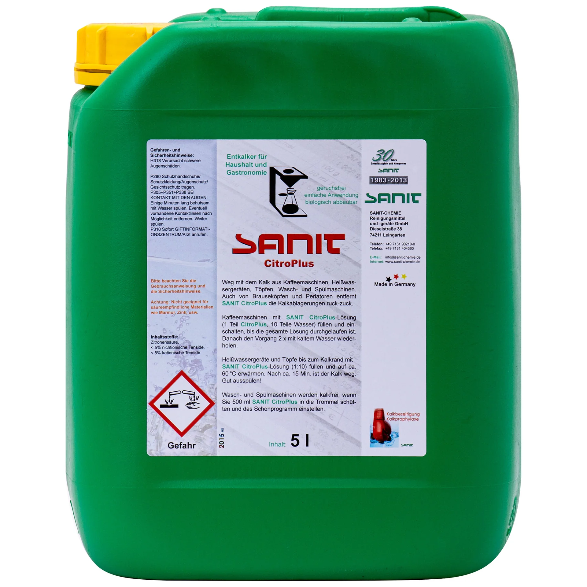 SANIT Citro Plus 5 Liter Kalklöser