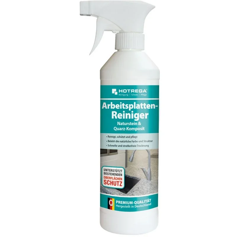 HOTREGA Arbeitsplatten Reiniger 500 ml Naturstein & Quarz-Komposit Sprühflasche