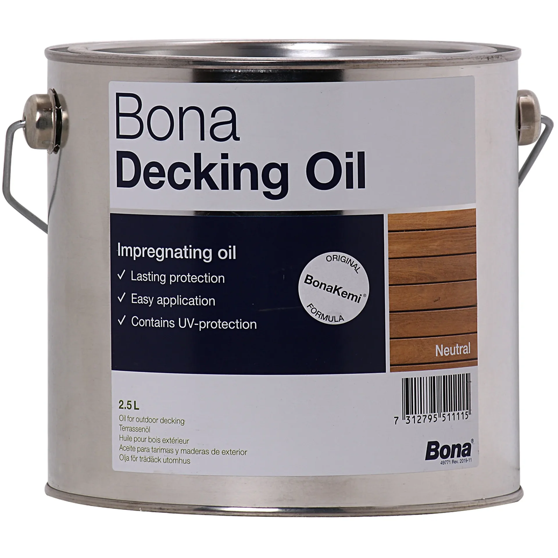BONA Decking Oil 2,5 Liter Neutral Terrassenöl
