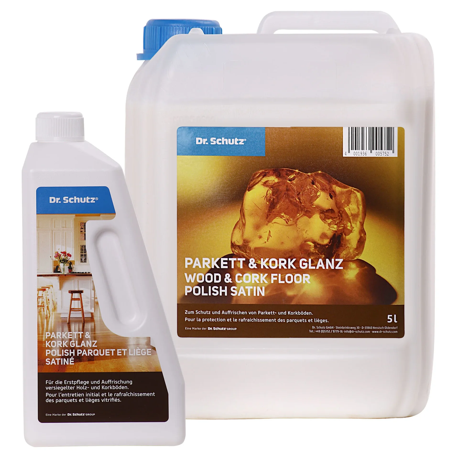 DR. SCHUTZ Parkett & Kork Glanz in verschiedenen Größengebinde