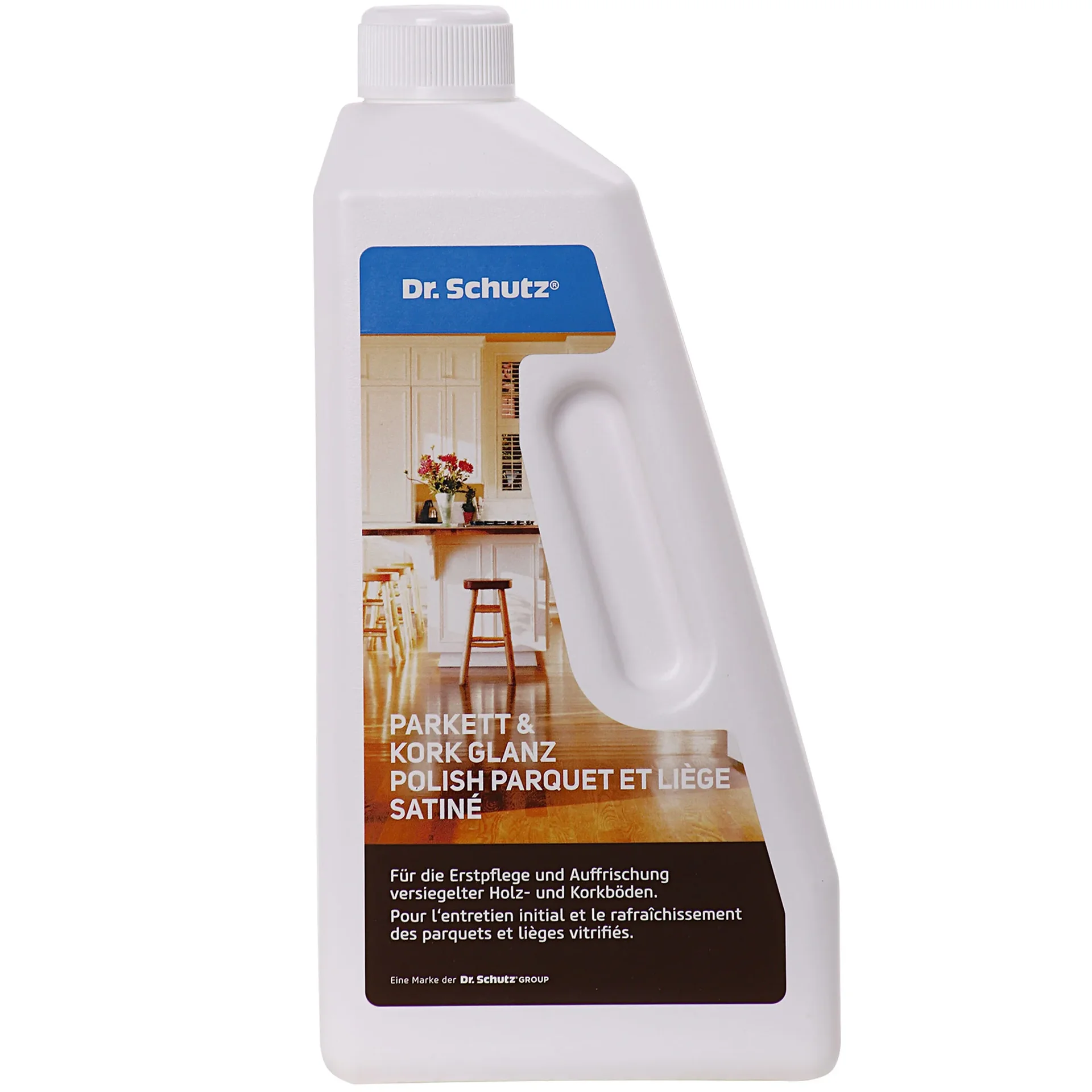 DR. SCHUTZ Parkett & Kork Glanz 750ml reicht für ca. 30m²