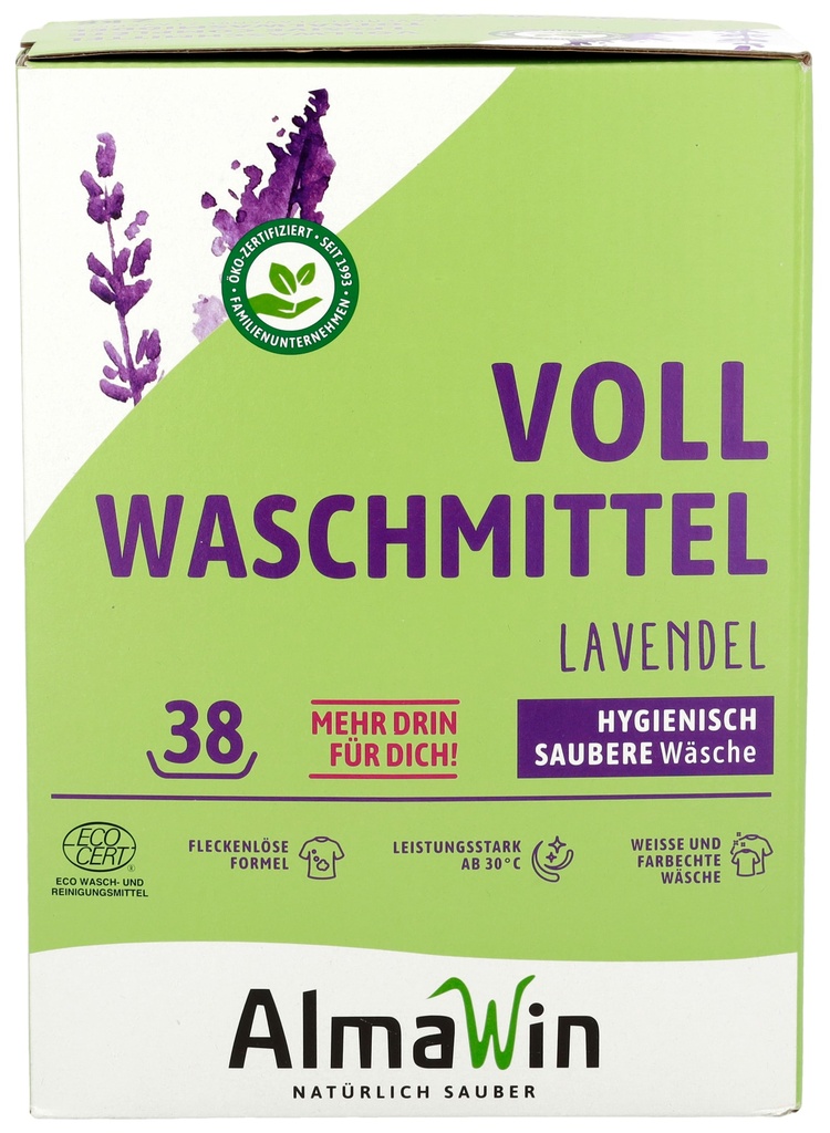ALMAWIN Vollwaschmittel 2kg 36 Waschgänge