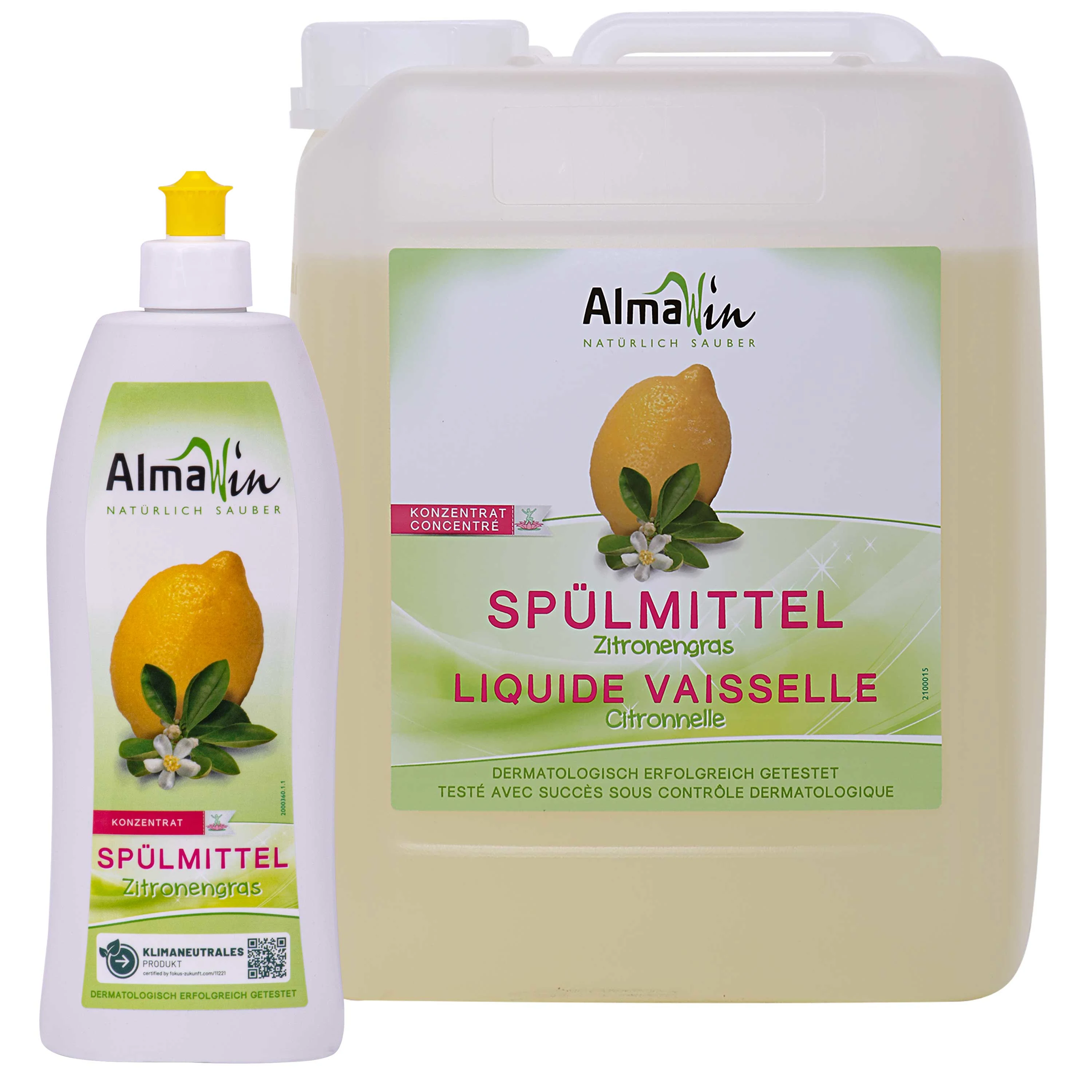 ALMAWIN Spülmittel Zitronengras in verschiedenen Größengebinde