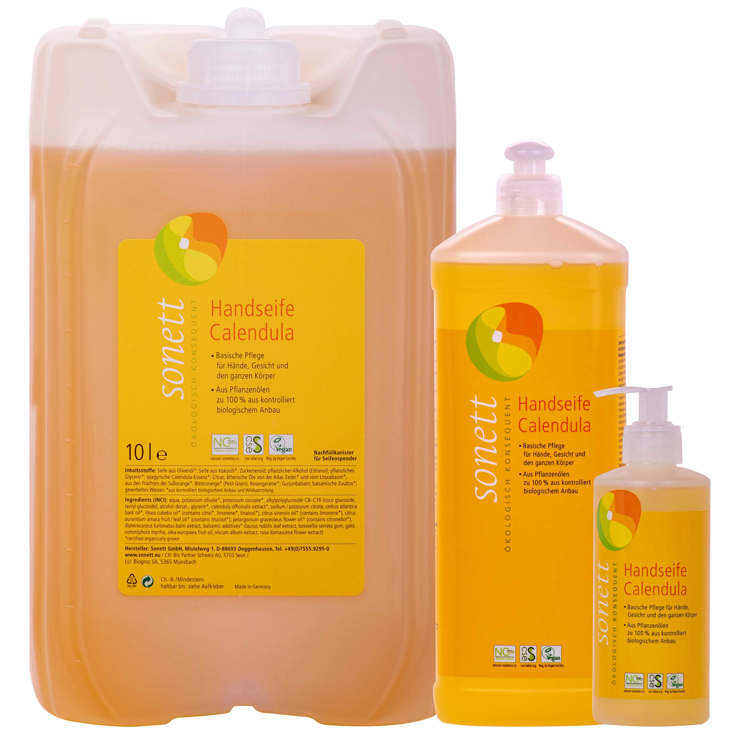 SONETT Handseife CALENDULA in verschiedenen Größengebinden