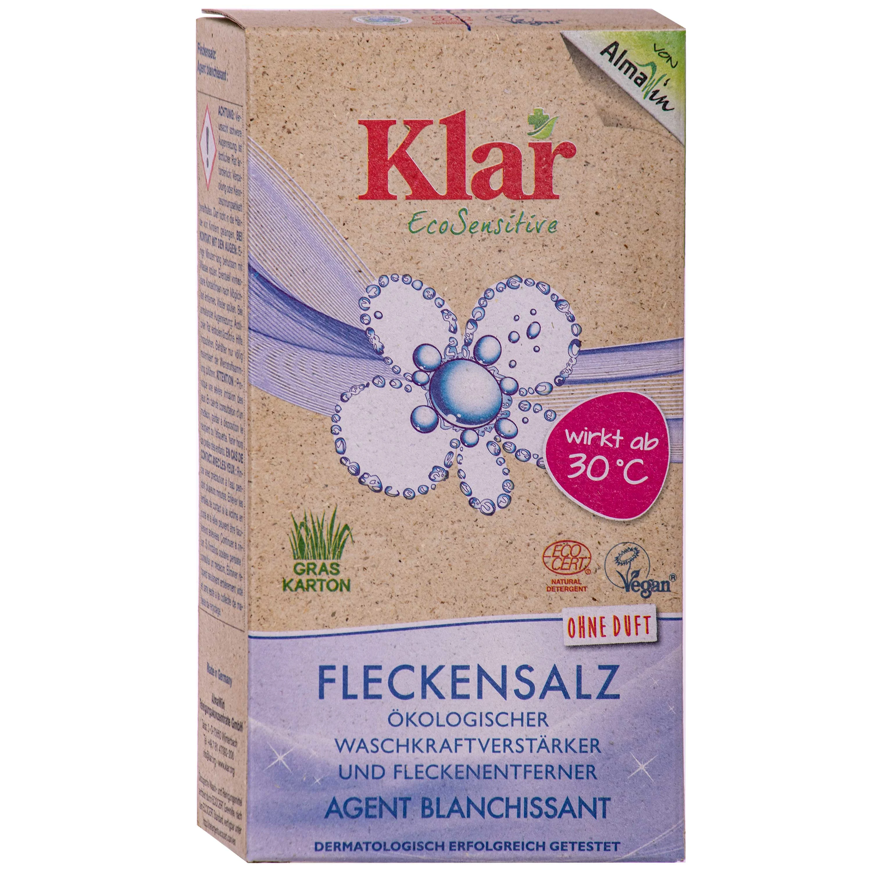 KLAR Fleckensalz 400g gegen Flecken ohne Duft