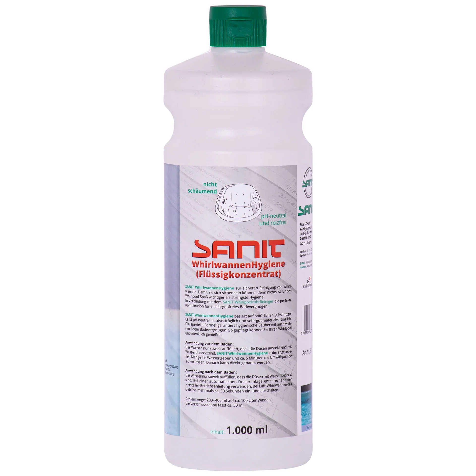 SANIT WhirlwannenHygiene 1000 ml Flüssigkeitskonzentrat