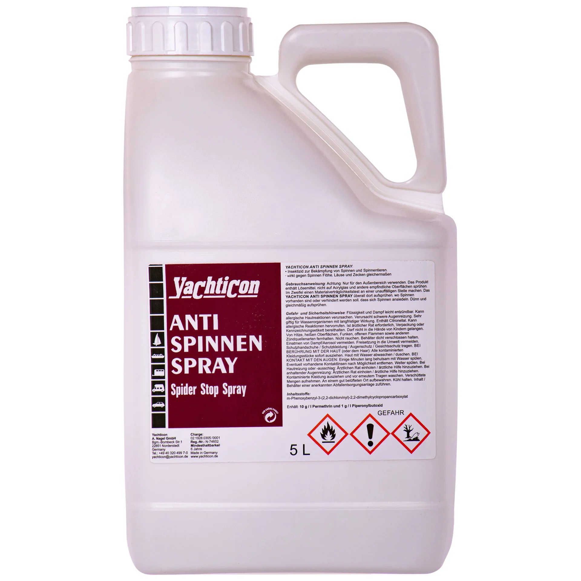 YACHTICON Anti Spinnen Mittel 5 Liter Kanister