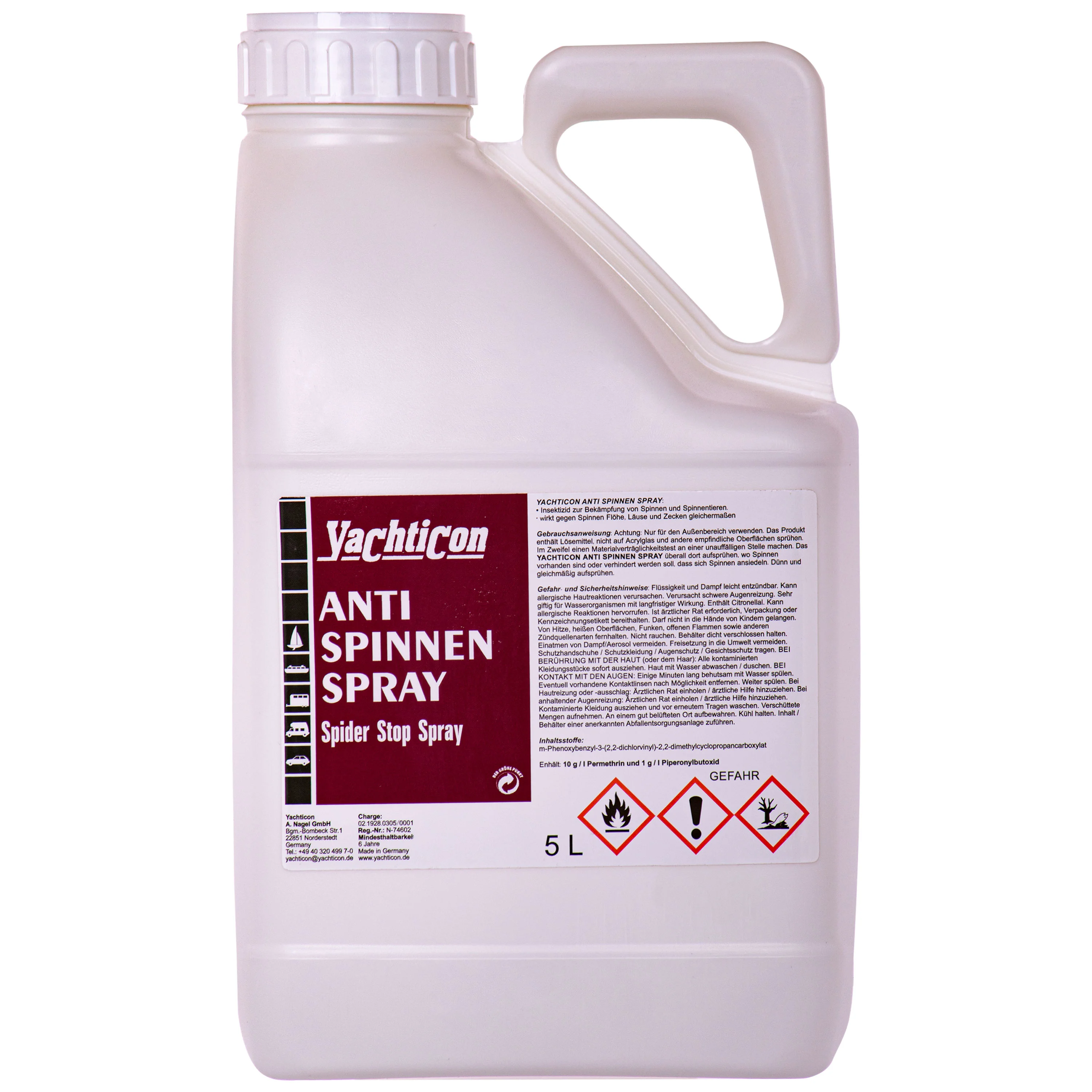 YACHTICON Anti Spinnen Mittel 5 Liter Kanister