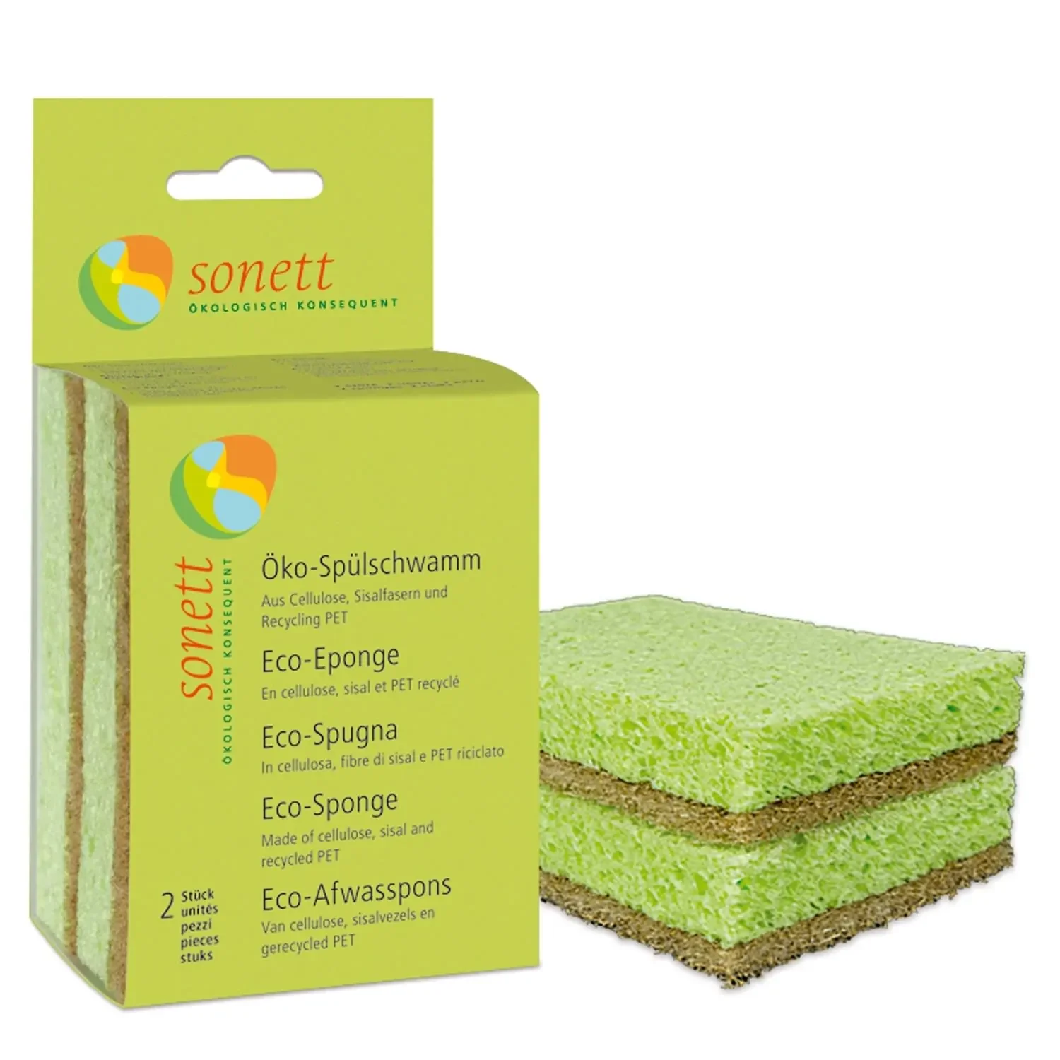SONETT Spülschwamm 12 x 2er Pack ökologisch