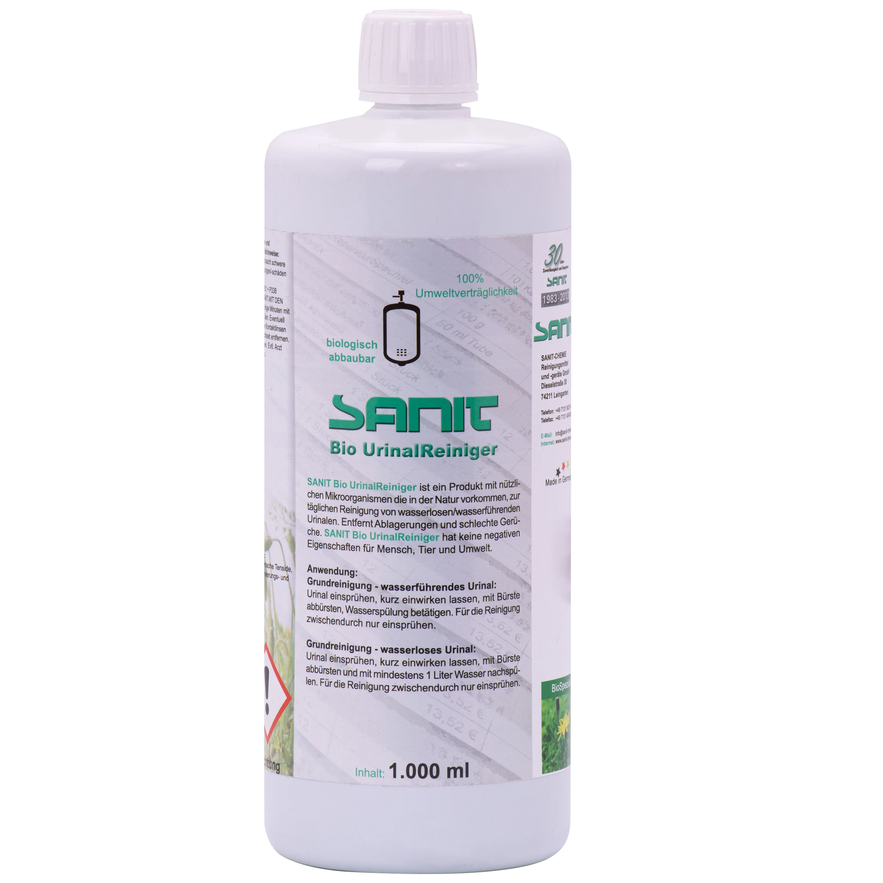 SANIT Bio Urinalreiniger flüssig 1000 ml
