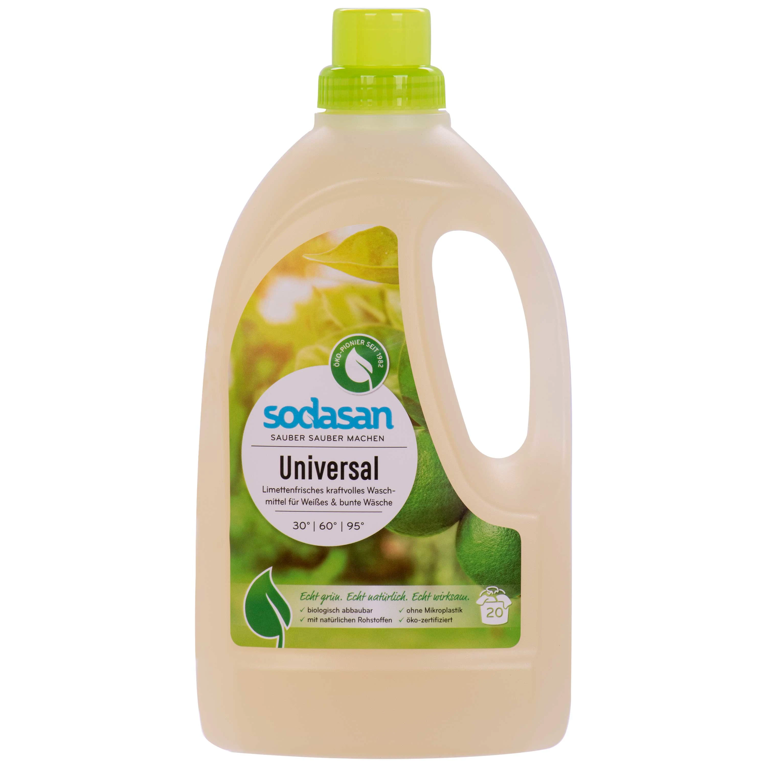 SODASAN Universal Waschmittel Limette 1,5 Liter