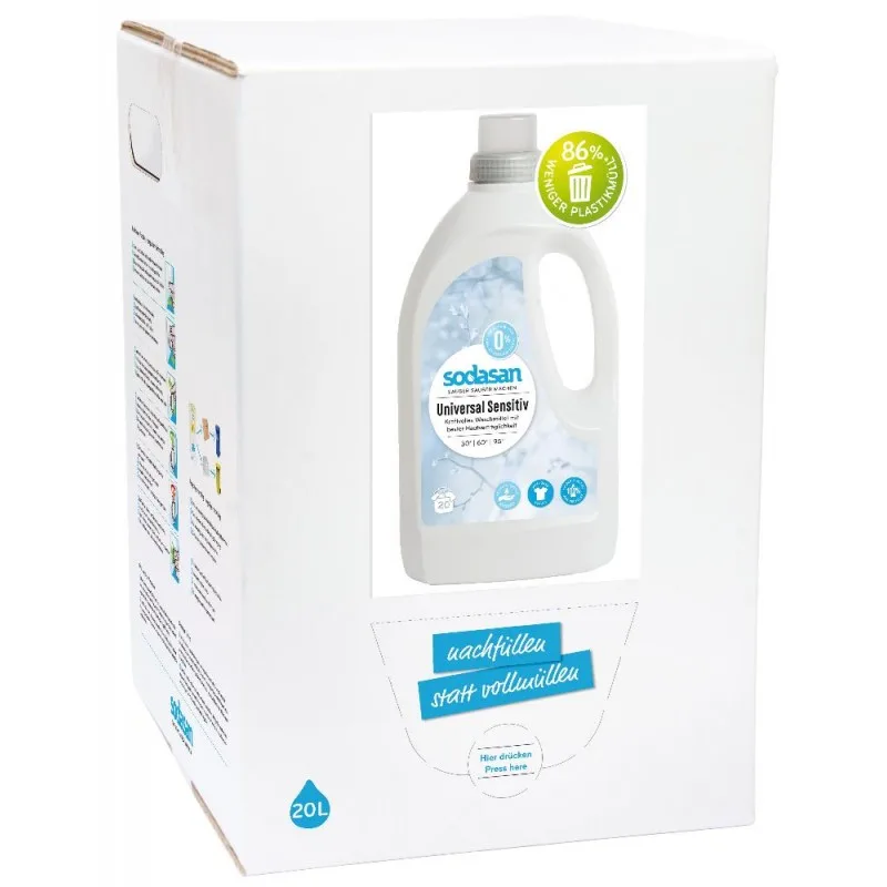 SODASAN Universal Waschmittel sensitive 20 Liter Bag in Box