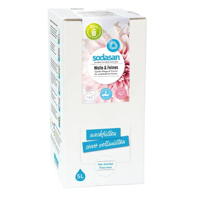 SODASAN Woll- & Feines Flüssigwaschmittel 5 Liter Bag in Box