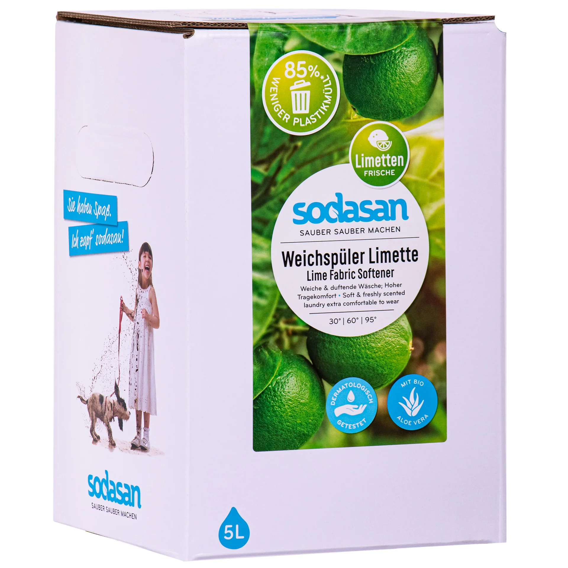 SODASAN Weichspüler Limette 5 Liter Bag in Box
