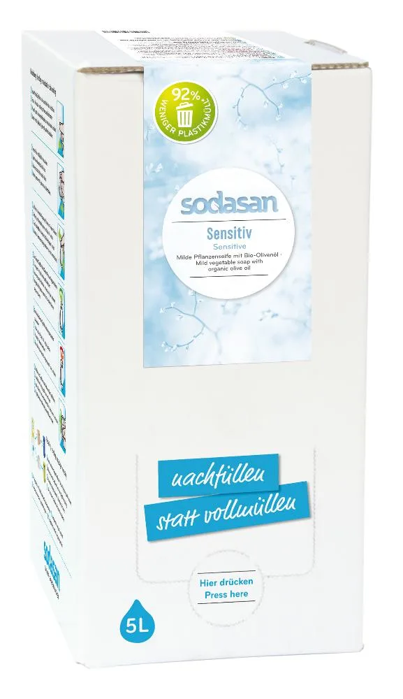 SODASAN Flüssigseife Liquid Sensitive 5 Liter Bag in Box