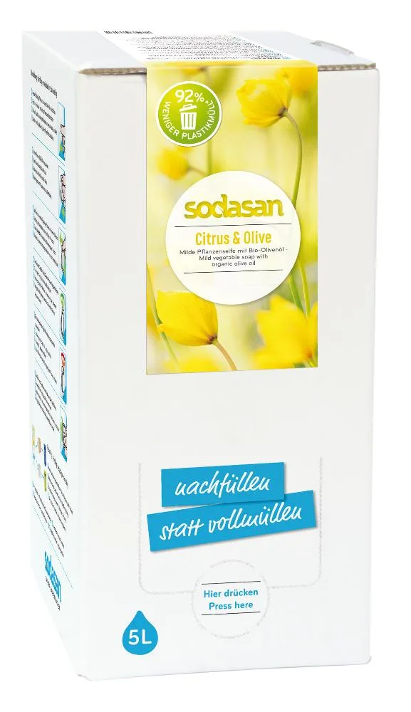 SODASAN Flüssigseife Liquid Citrus-Olive 5 Liter Bag in Box