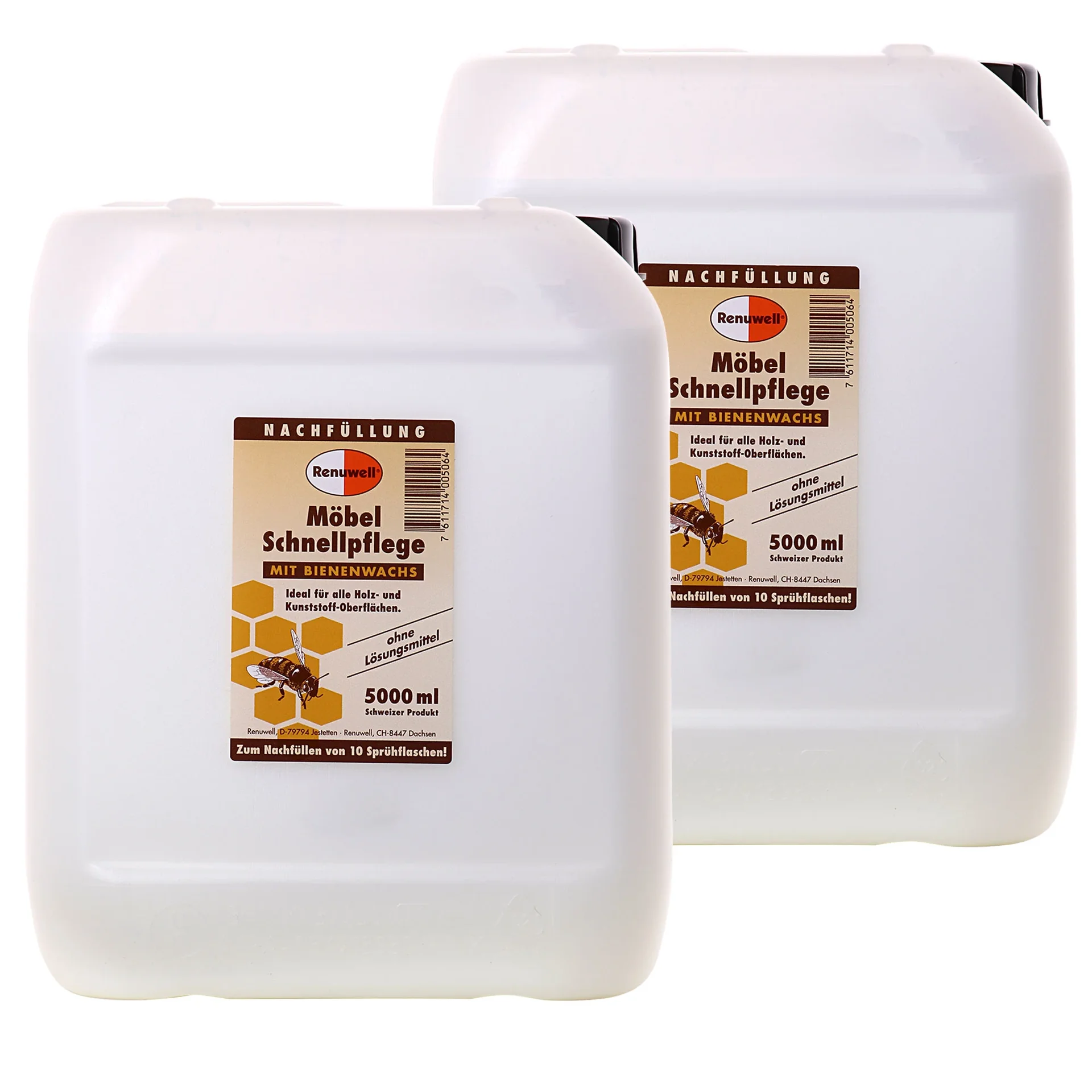 RENUWELL Möbel Schnellpflege 5 Liter Kanister x 2 Stück