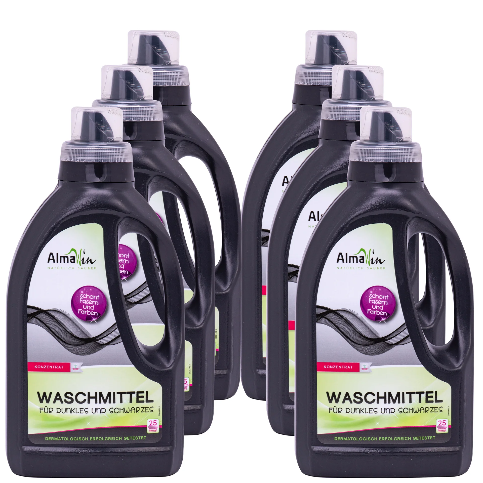 ALMAWIN Waschmittel für Dunkles und Schwarzes 6 x 750 ml