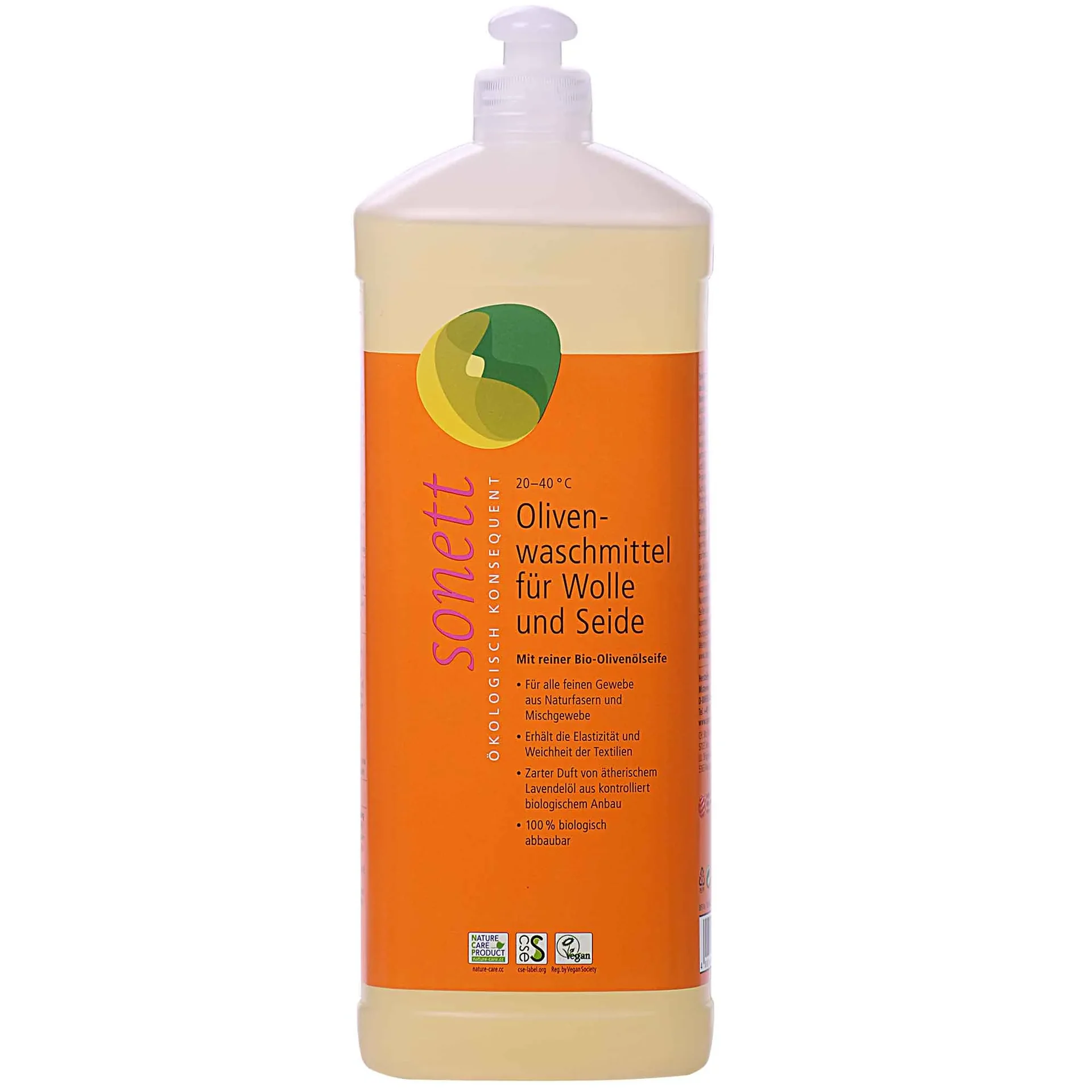 SONETT Waschmittel flüssig Olive 2 x 1 Liter WOLLE & SEIDE
