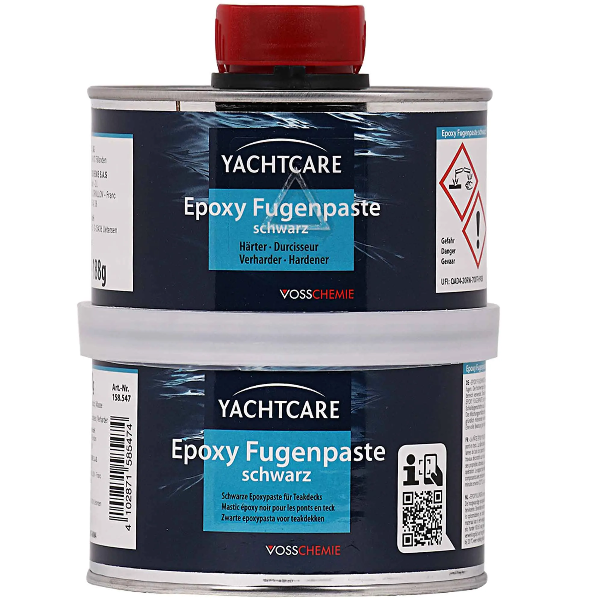 YACHTCARE EP Fugenpaste schwarz A+B 500