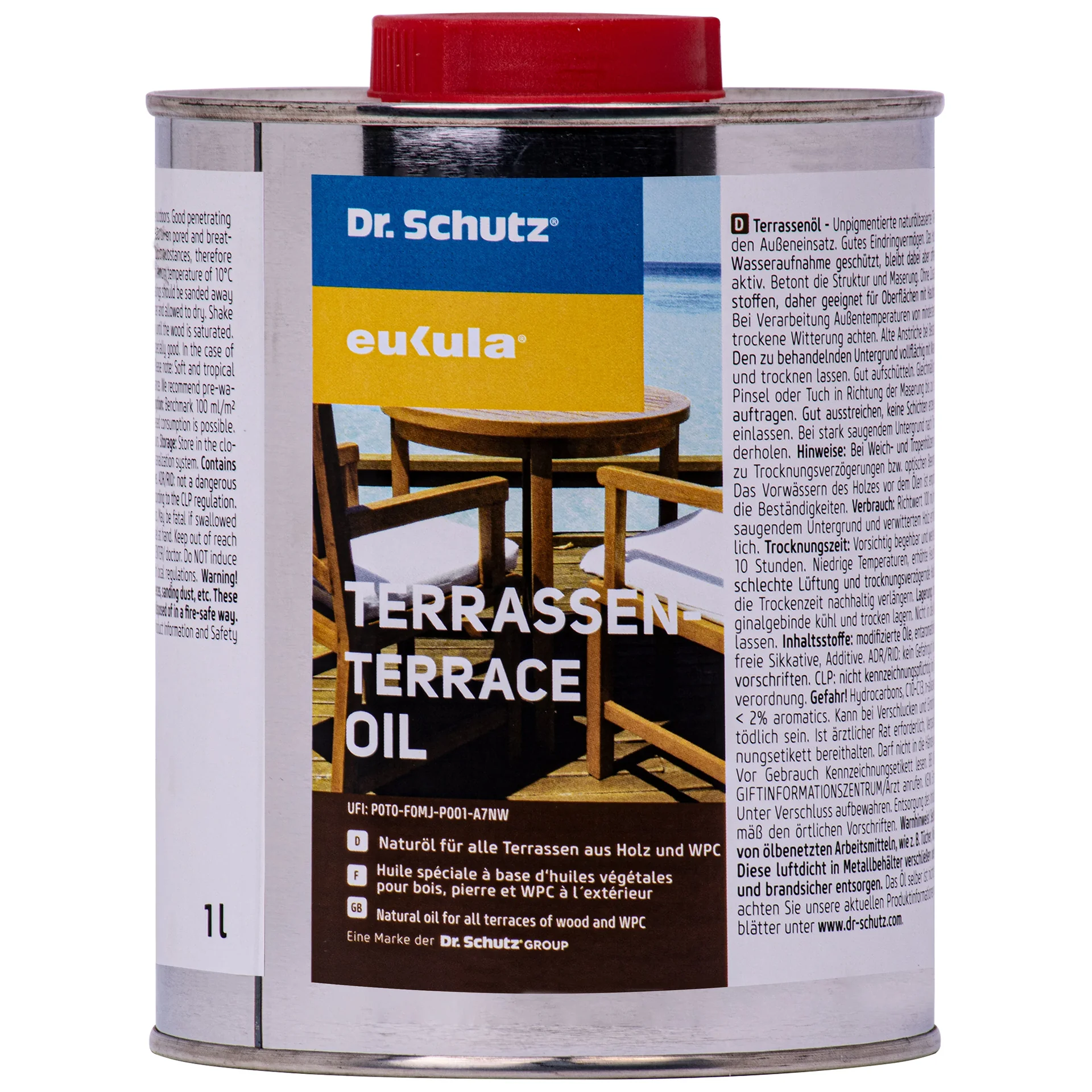 DR. SCHUTZ Terrassen Öl 1 Liter Naturöl für alle Terrassen aus Holz und WPC