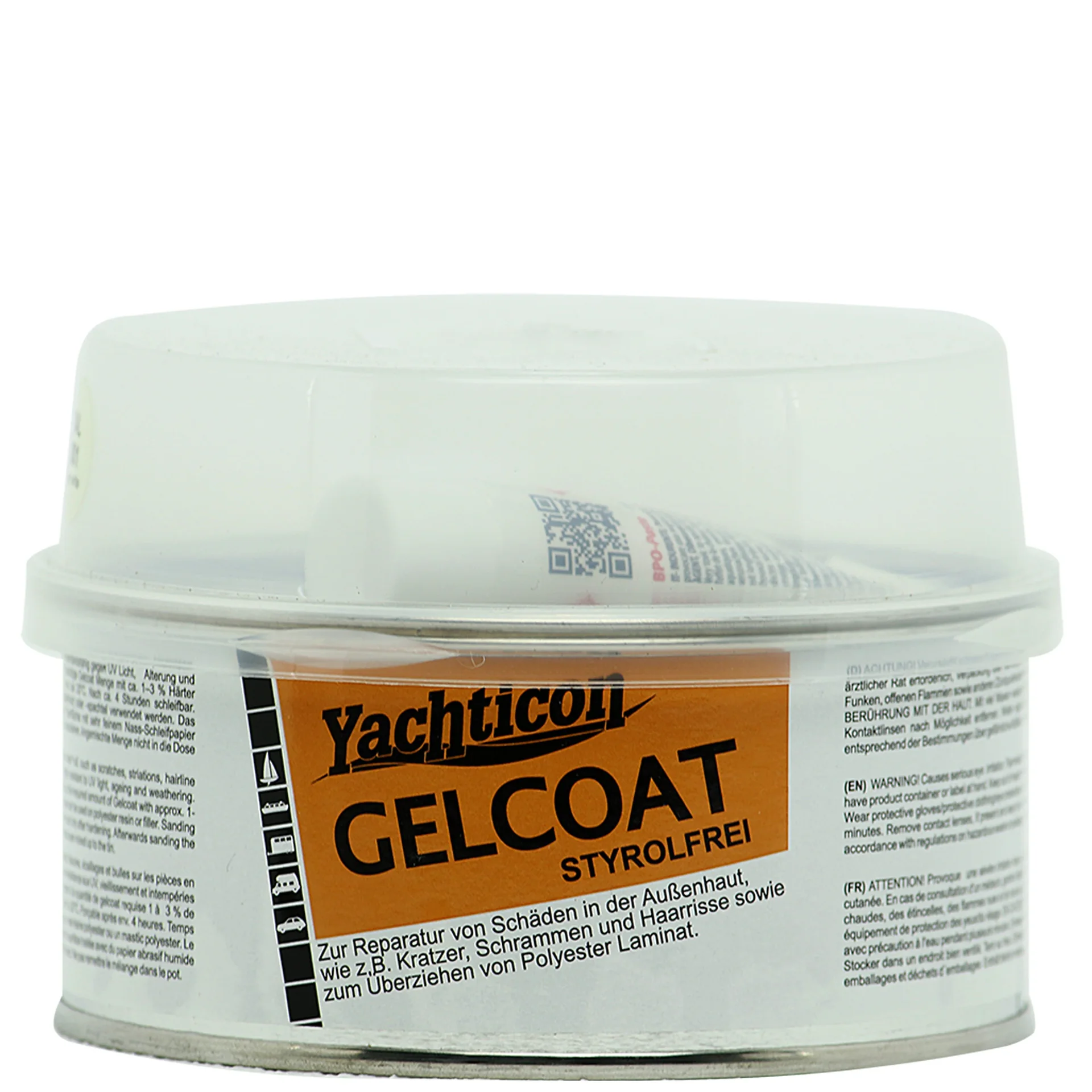 YACHTICON Gelcoat Spachtel styrolfrei 250 g RAL 9010 reinweiß