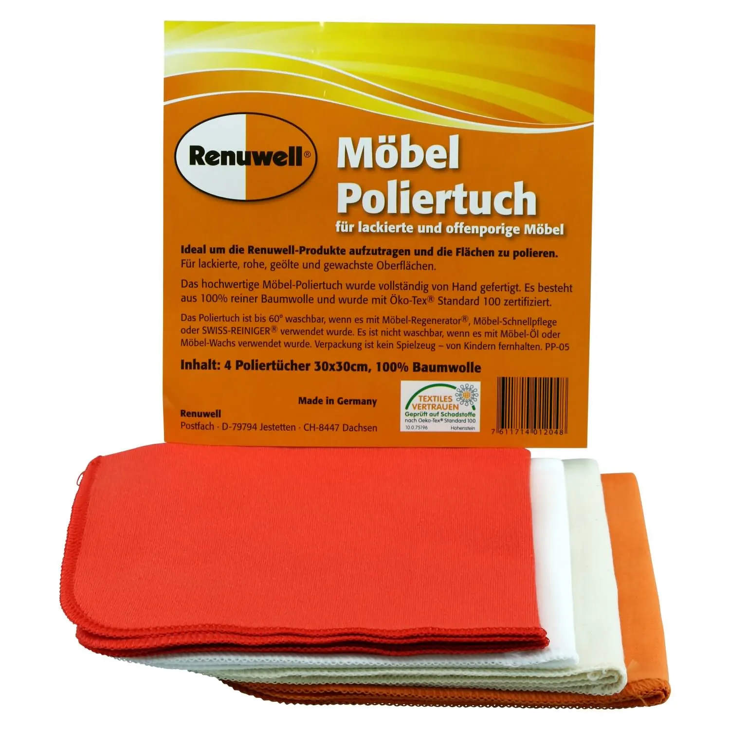 RENUWELL Möbel Poliertuch 1 Stück 30 x 30 cm A