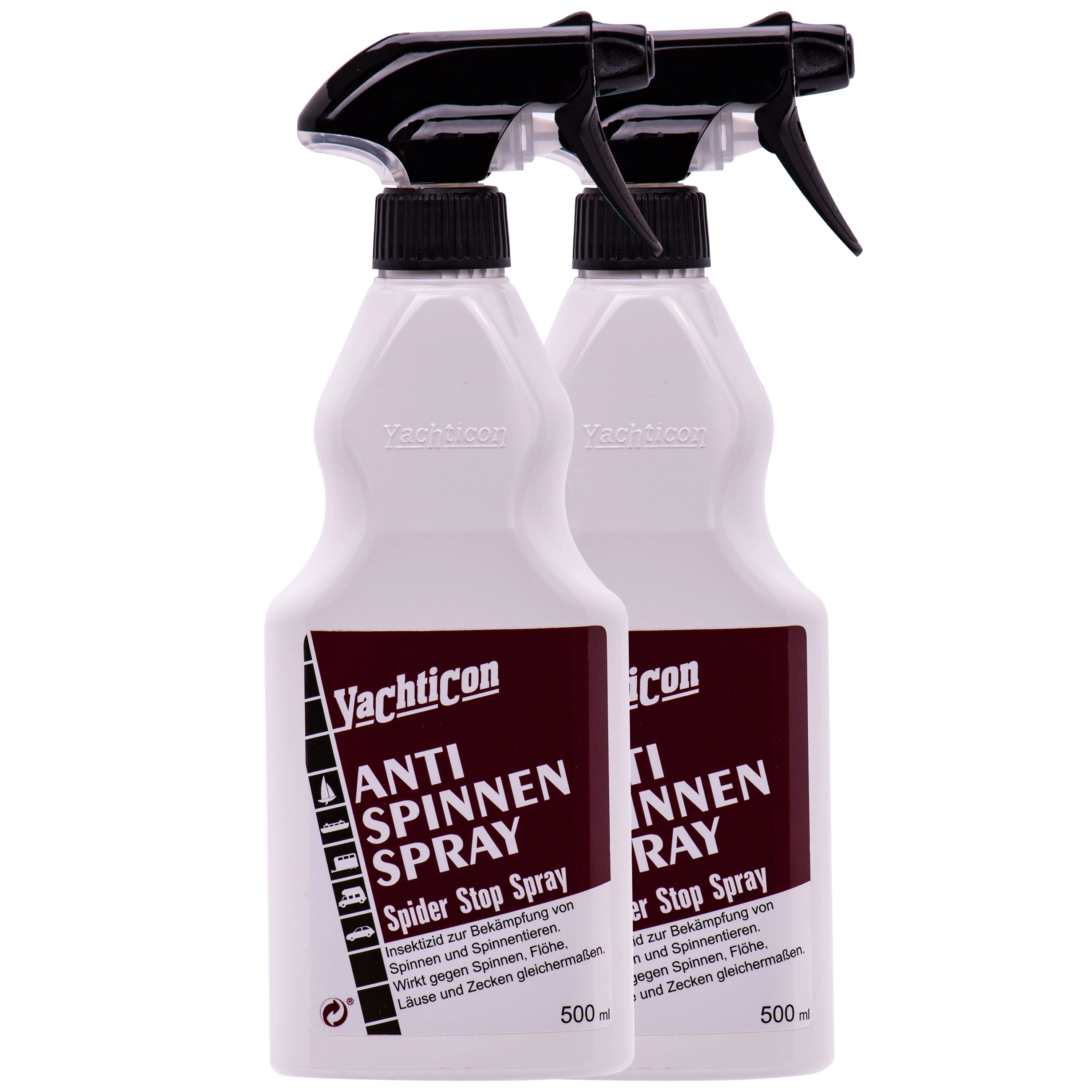 YACHTICON Anti Spinnen Spray 2 x 500 ml = 1 Liter