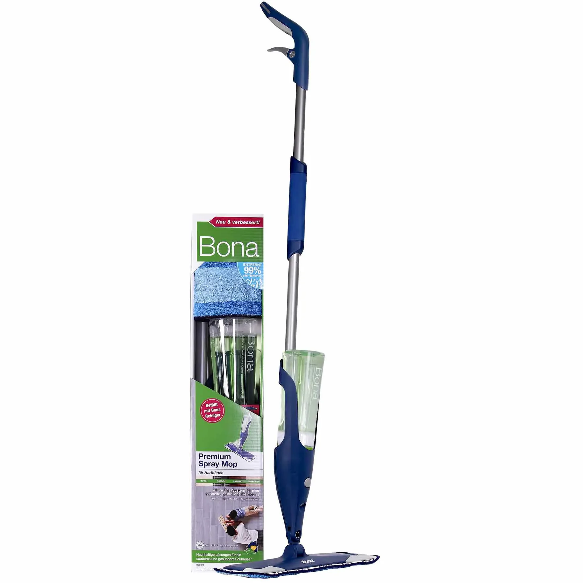 BONA Premium Spray Mopp für Hartböden Stein- Fliesen-,und Laminatböden