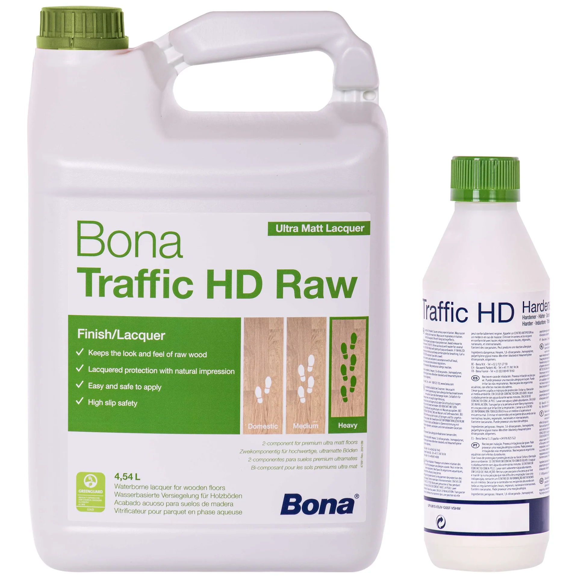 BONA TRAFFIC HD Raw 5 Liter - Glanzgrad: Natural 4,54 L + 0,41 L HD Härter