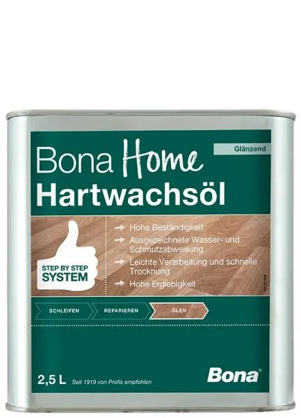 BONA Home Hartwachsöl 2,5 Liter glänzend