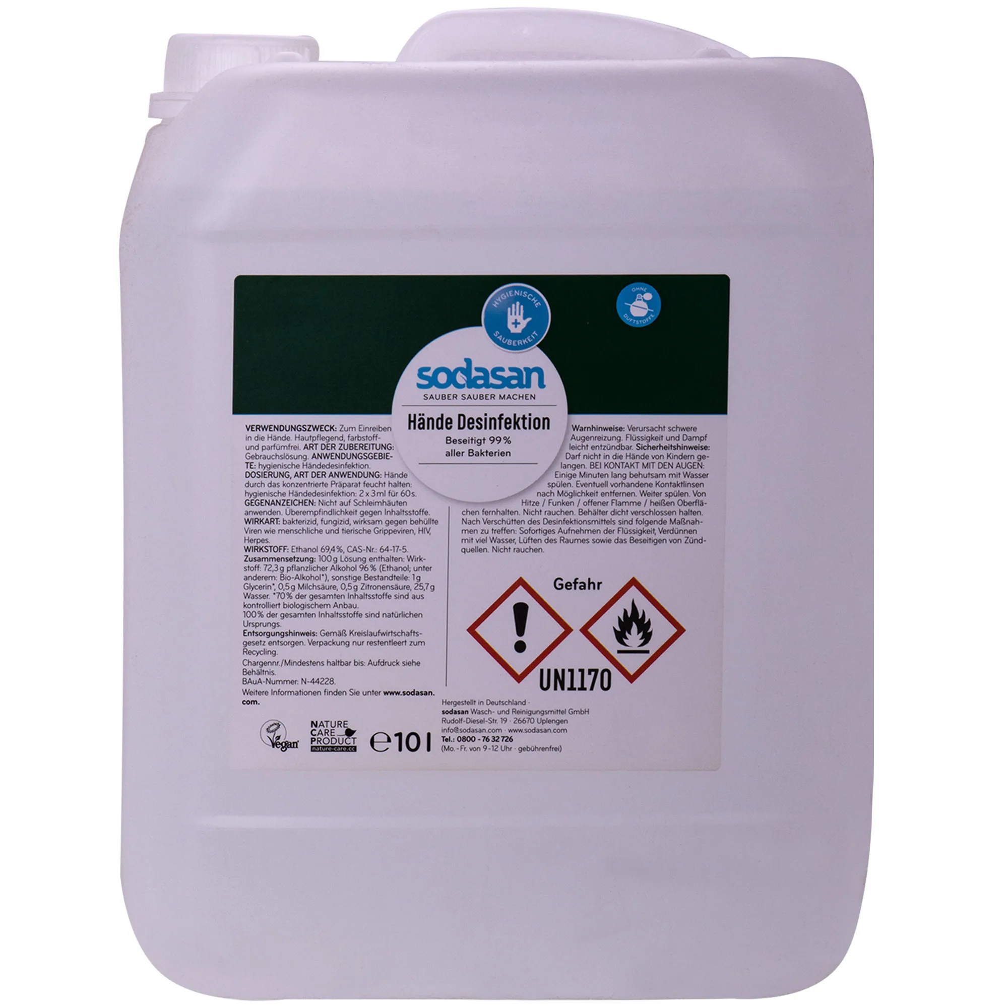 SODASAN Händedesinfektion 10 Liter Kanister