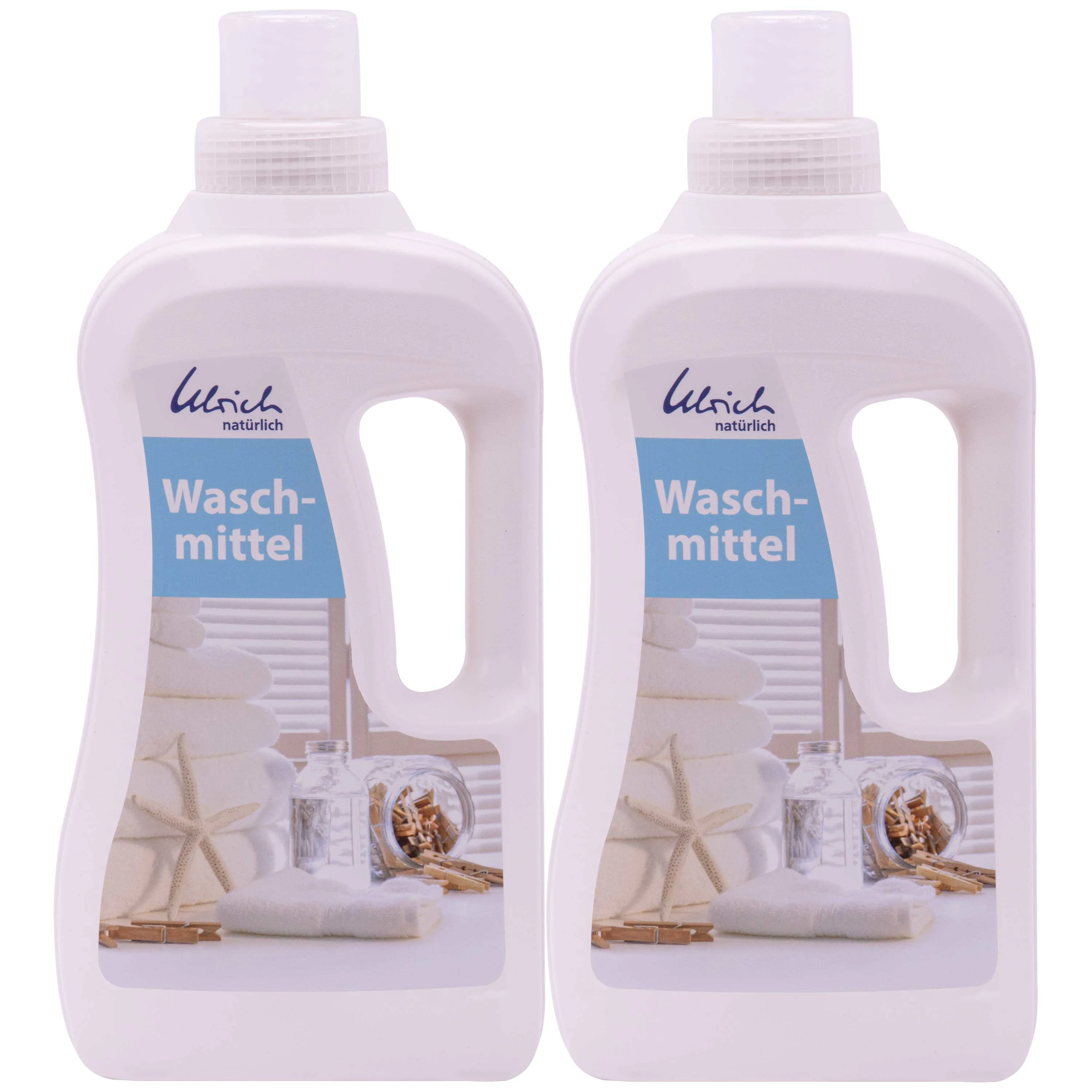 ULRICH natürlich Waschmittel 2 x 1 Liter flüssig NCP-vegan zertifiziert